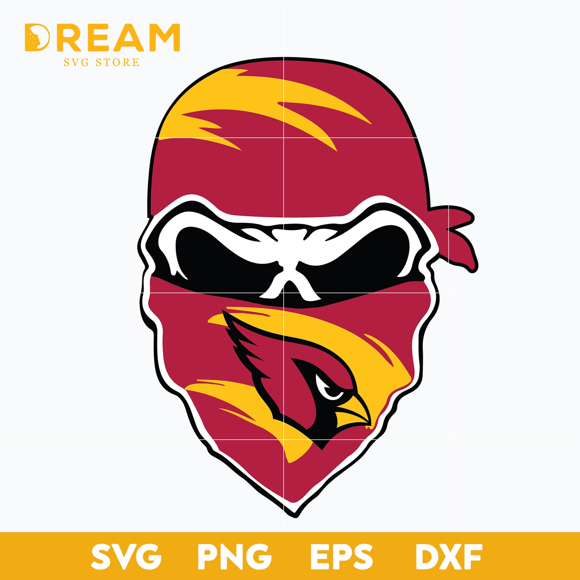 Arizona Cardinals skull svg, skull Cardinals svg, Nfl svg, png, dxf, eps digital file NFL11102016L