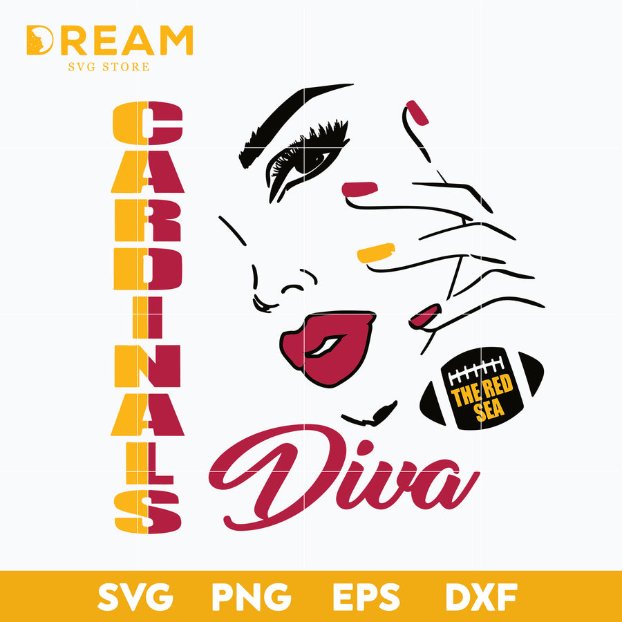 Cardinals diva svg, Cardinals svg, Nfl svg, png, dxf, eps digital file NFL11102042L