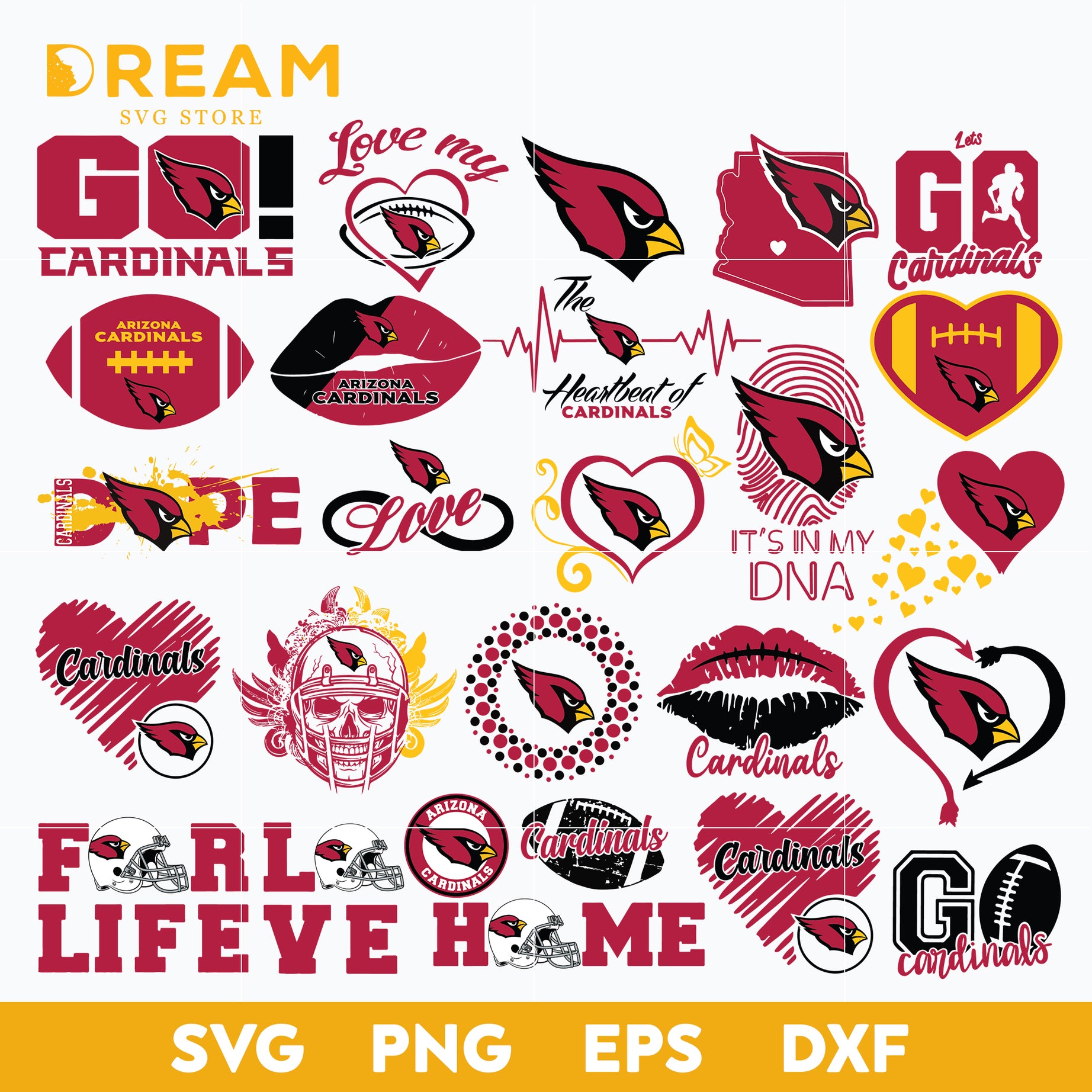 Arizona Cardinals bundle svg, Bundle Cardinals svg, Nfl svg, png, dxf, eps digital file NFL11102048L