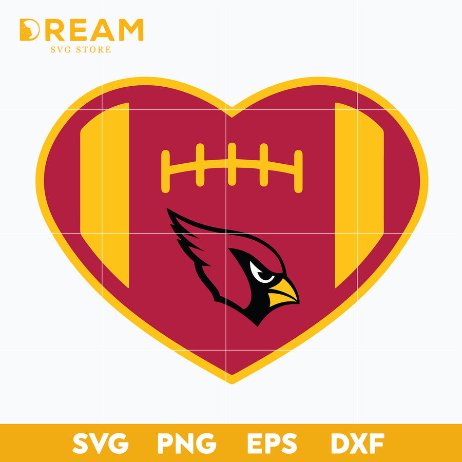 Arizona Cardinals heart svg, Cardinals heart svg, Nfl svg, png, dxf, eps digital file NFL1110208L
