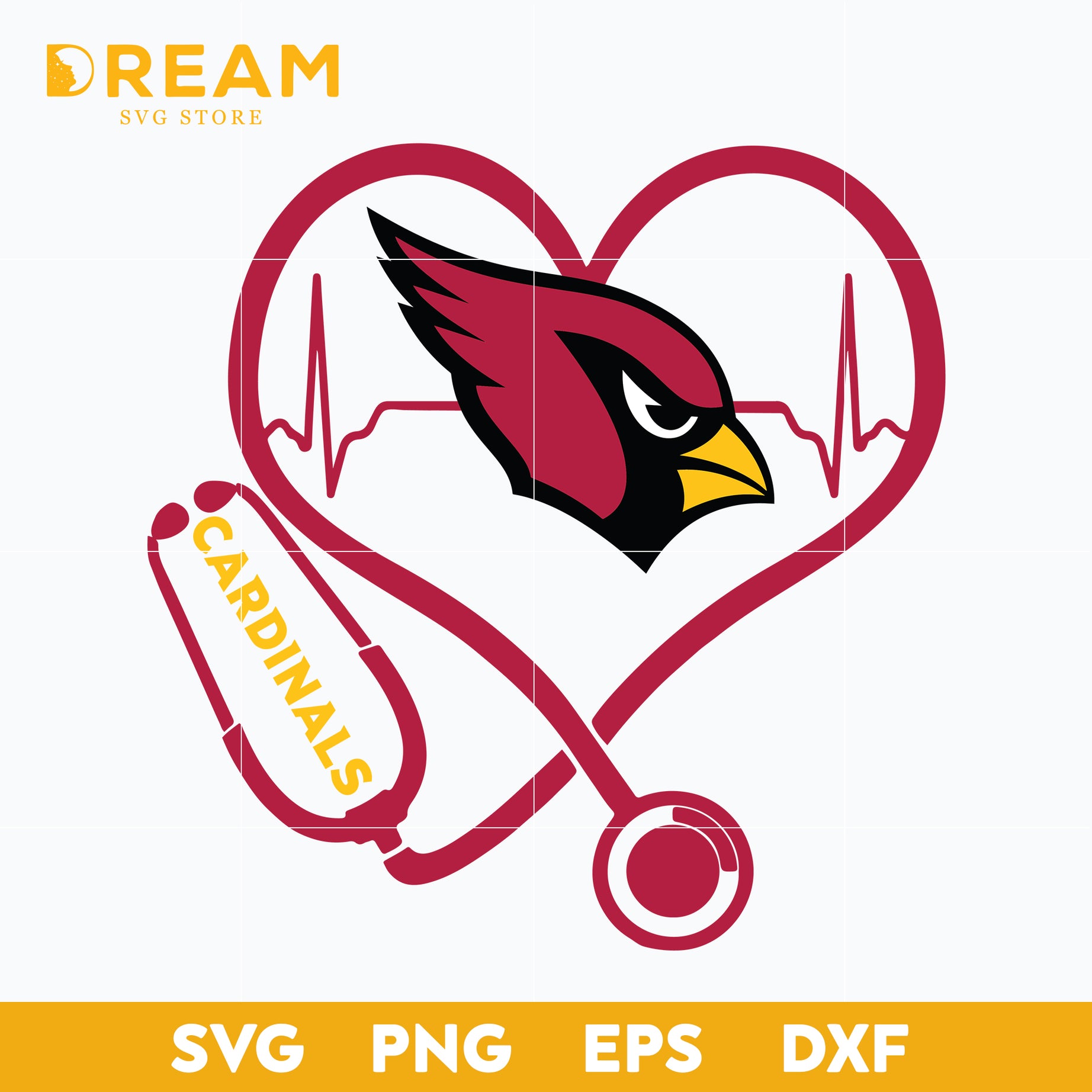 Arizona Cardinals heart svg, Cardinals heart svg, Nfl svg, png, dxf, eps digital file NFL1110209L