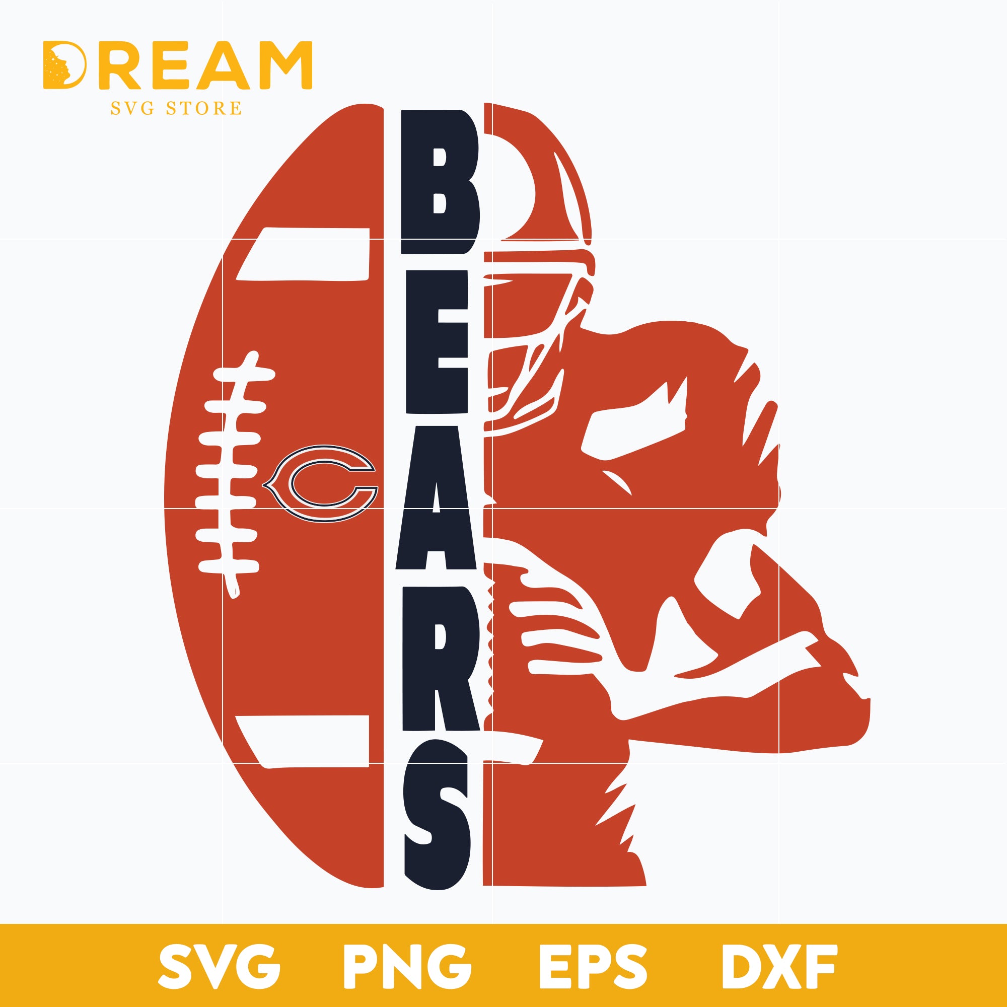 Chicago Bears svg, Bears svg, Sport svg, Nfl svg, png, dxf, eps digital file NFL19122028L