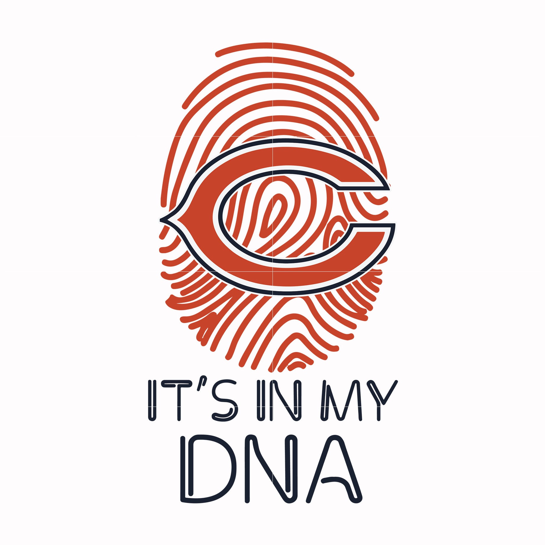 It is in my DNA svg, Chicago Bears svg, Sport svg, Nfl svg, png, dxf, eps digital file NFL19122036L