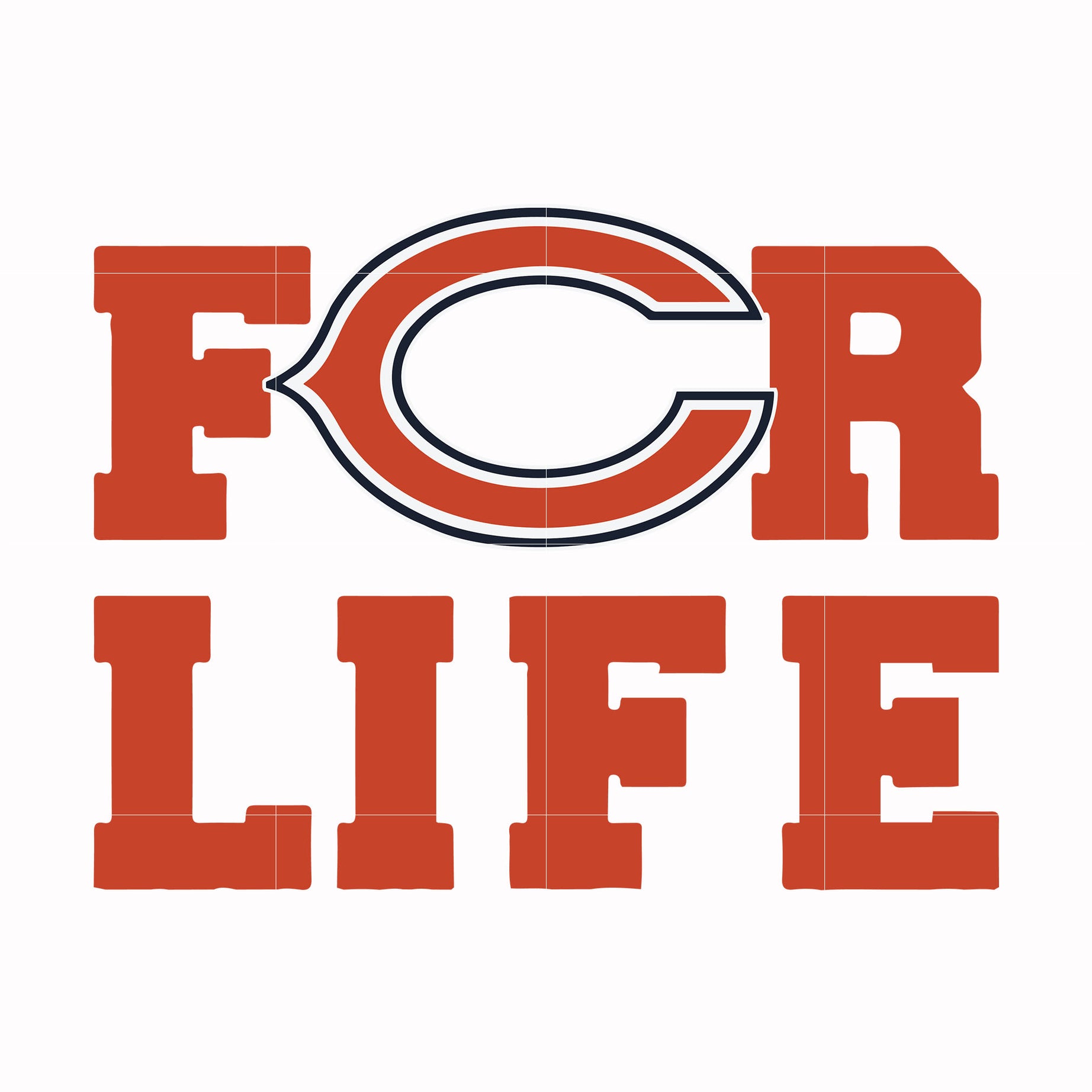 Chicago Bears for life svg, Chicago Bears svg, Bears svg, Sport svg, Nfl svg, png, dxf, eps digital file NFL19122037L