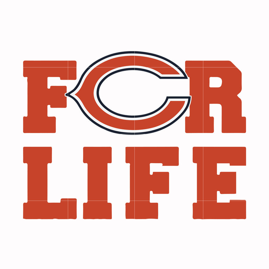 Chicago Bears for life svg, Chicago Bears svg, Bears svg, Sport svg, Nfl svg, png, dxf, eps digital file NFL19122037L