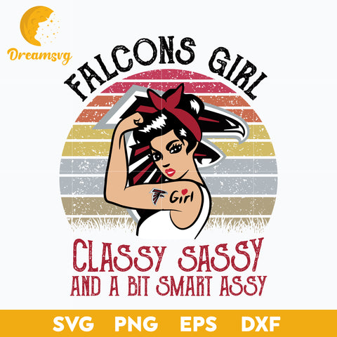 Alanta Falcons Girl Classy Sassy And A Bit Smart Assy Svg, Sport Svg, Nfl Svg, Png, Dxf, Eps Digital File.