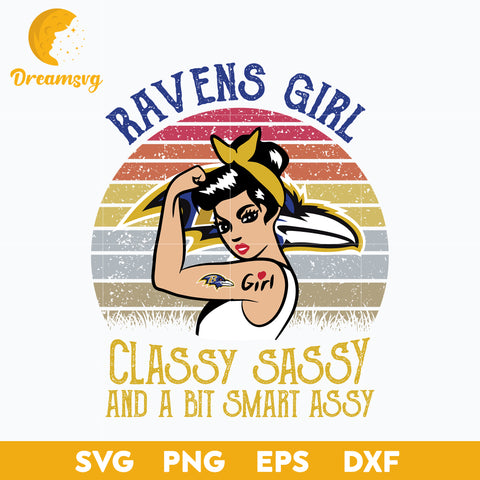 Baltimore Ravens Girl Classy Sassy And A Bit Smart Assy Svg, Sport Svg, Nfl Svg, Png, Dxf, Eps Digital File.
