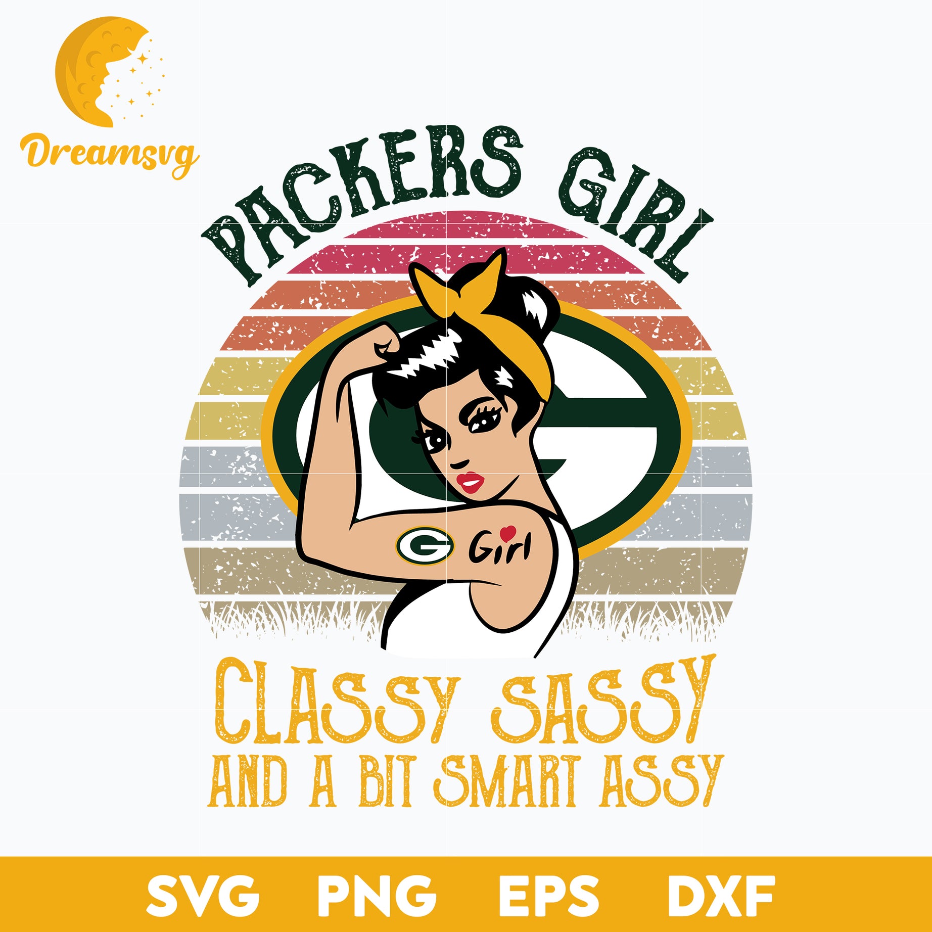 Green Bay Packers Girl Classy Sassy And A Bit Smart Assy Nfl Svg, Sport Svg, Nfl Svg, Png, Dxf, Eps Digital File.