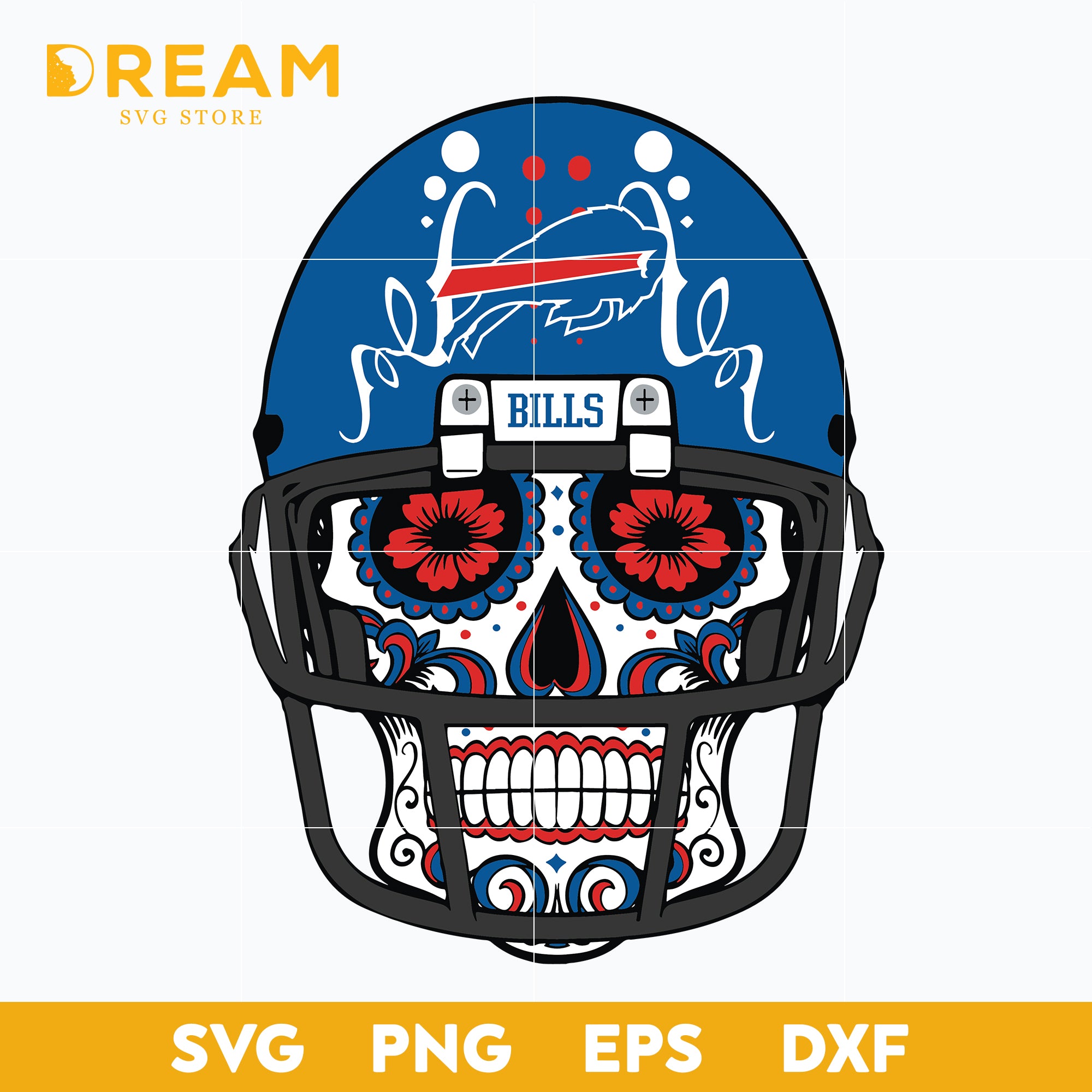 Buffalo Bills skull svg, Bills skull svg, Nfl svg, png, dxf, eps digital file NFL13102014L