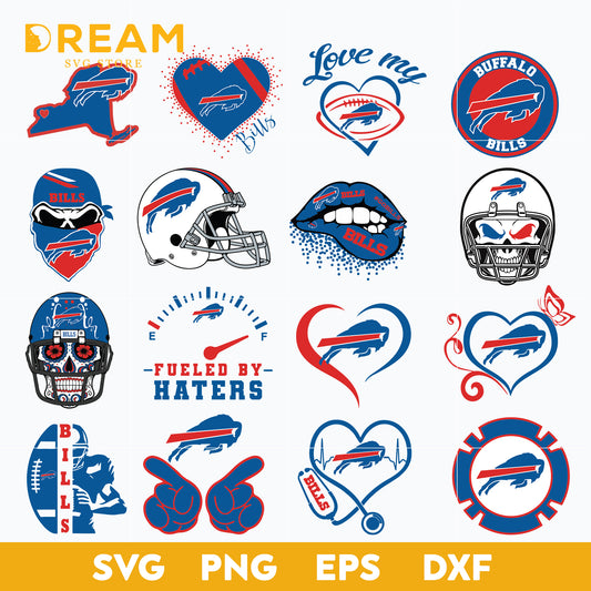 Buffalo Bills bundle svg, Bills bundle svg, Nfl svg, png, dxf, eps digital file NFL13102040L