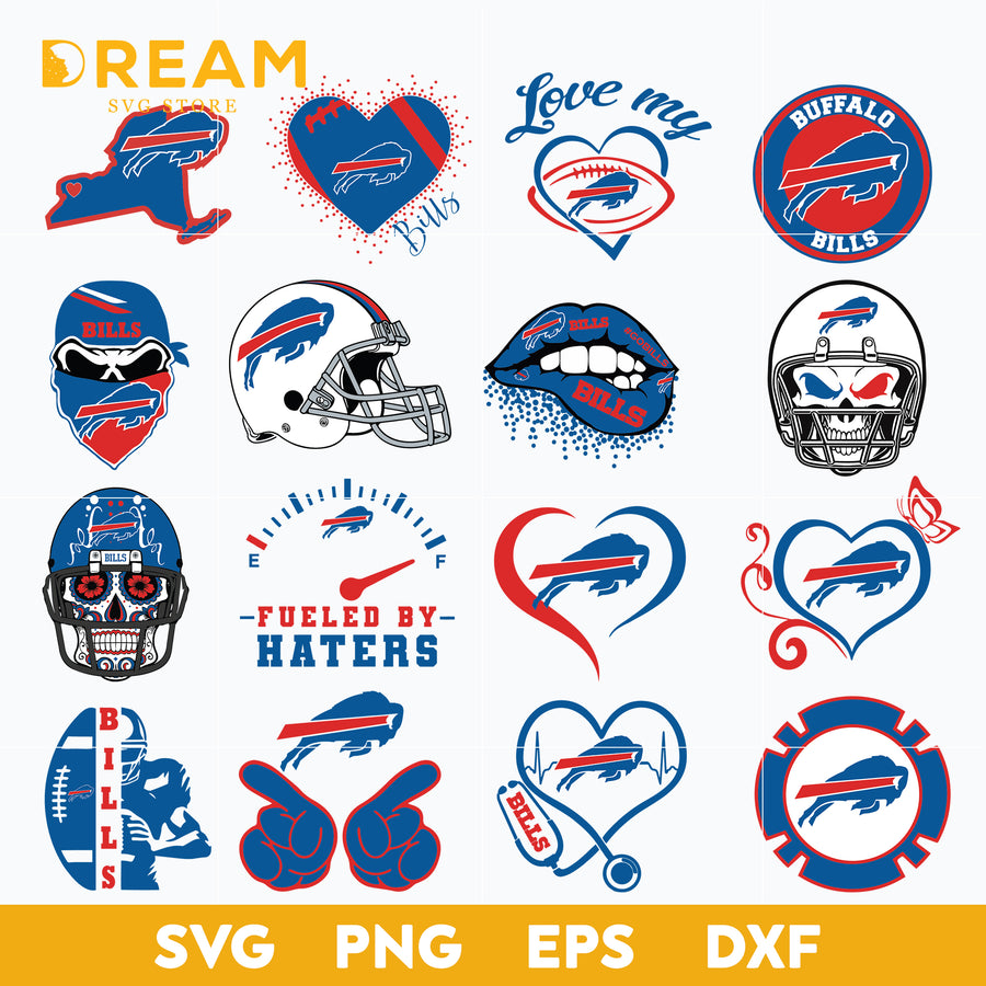 Buffalo Bills bundle svg, Bills bundle svg, Nfl svg, png, dxf, eps digital file NFL13102040L