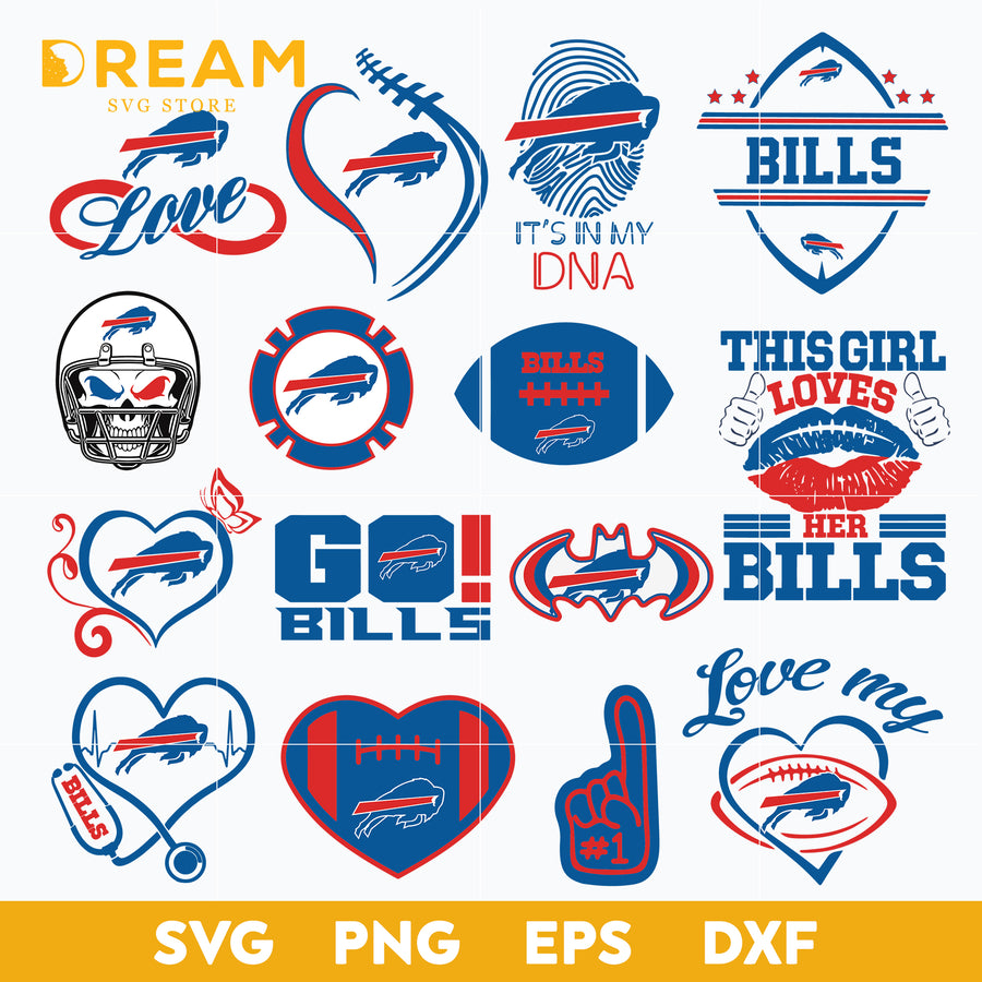 Buffalo Bills bundle svg, Bills bundle svg, Nfl svg, png, dxf, eps digital file NFL13102041L