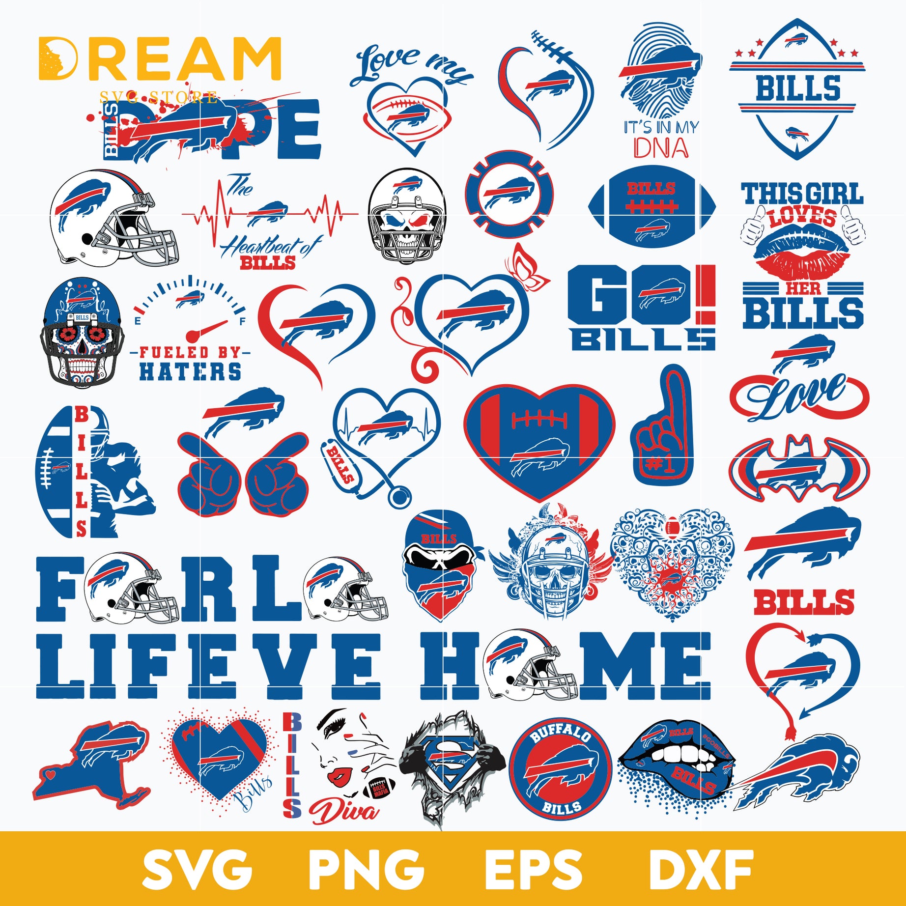 Buffalo Bills bundle svg, Bills bundle svg, Nfl svg, png, dxf, eps digital file NFL13102045L