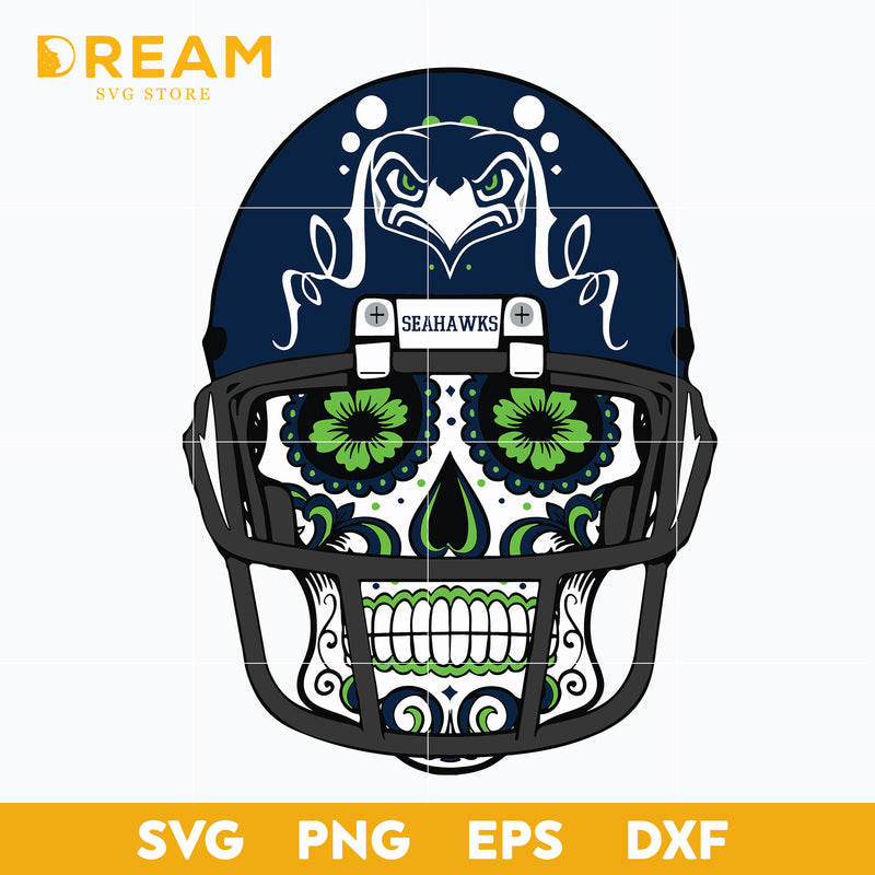 Seattle Seahawks skull svg, seahawks skull svg, Nfl svg, png, dxf, eps digital file NFL16102015L