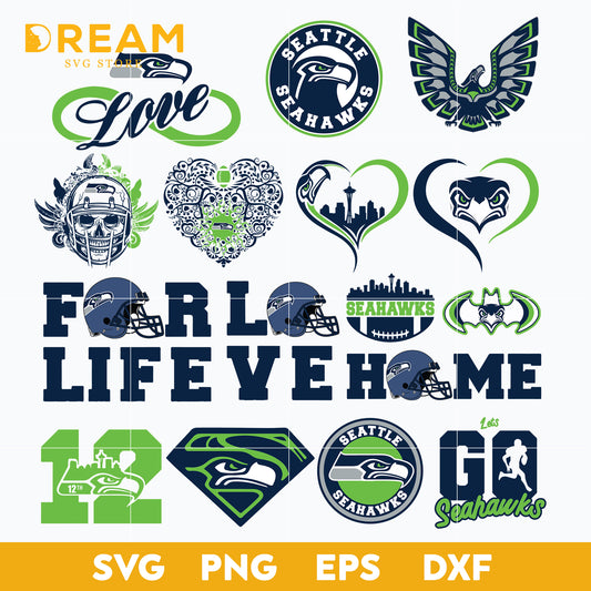 Seattle Seahawks bundle svg, seahawks bundle svg, Nfl svg, png, dxf, eps digital file NFL16102046L