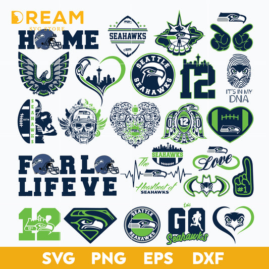Seattle Seahawks bundle svg, seahawks bundle svg, Nfl svg, png, dxf, eps digital file NFL16102048L