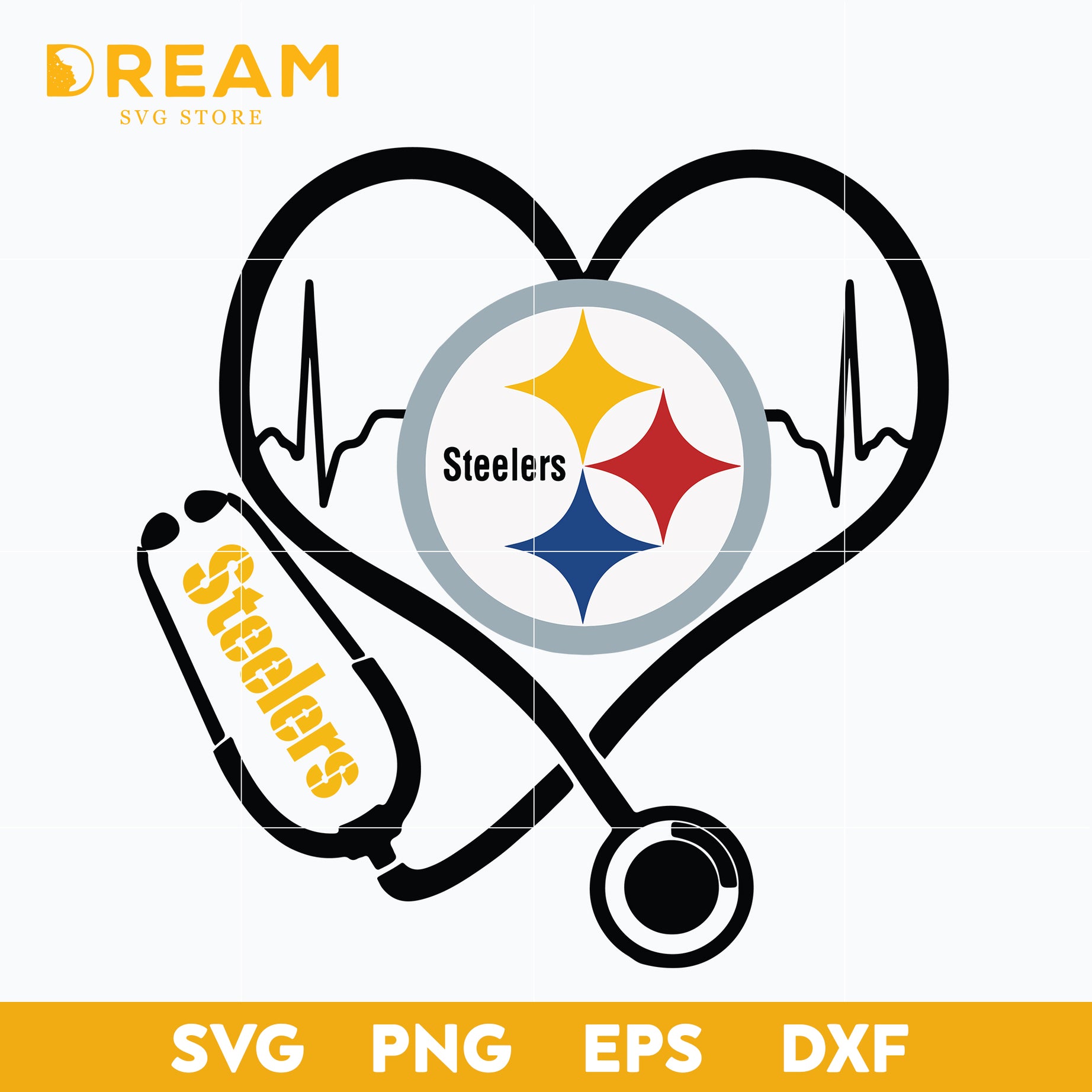 Pittsburgh Steelers heart svg, Steelers svg, Nfl svg, png, dxf, eps digital file NFL17122011L