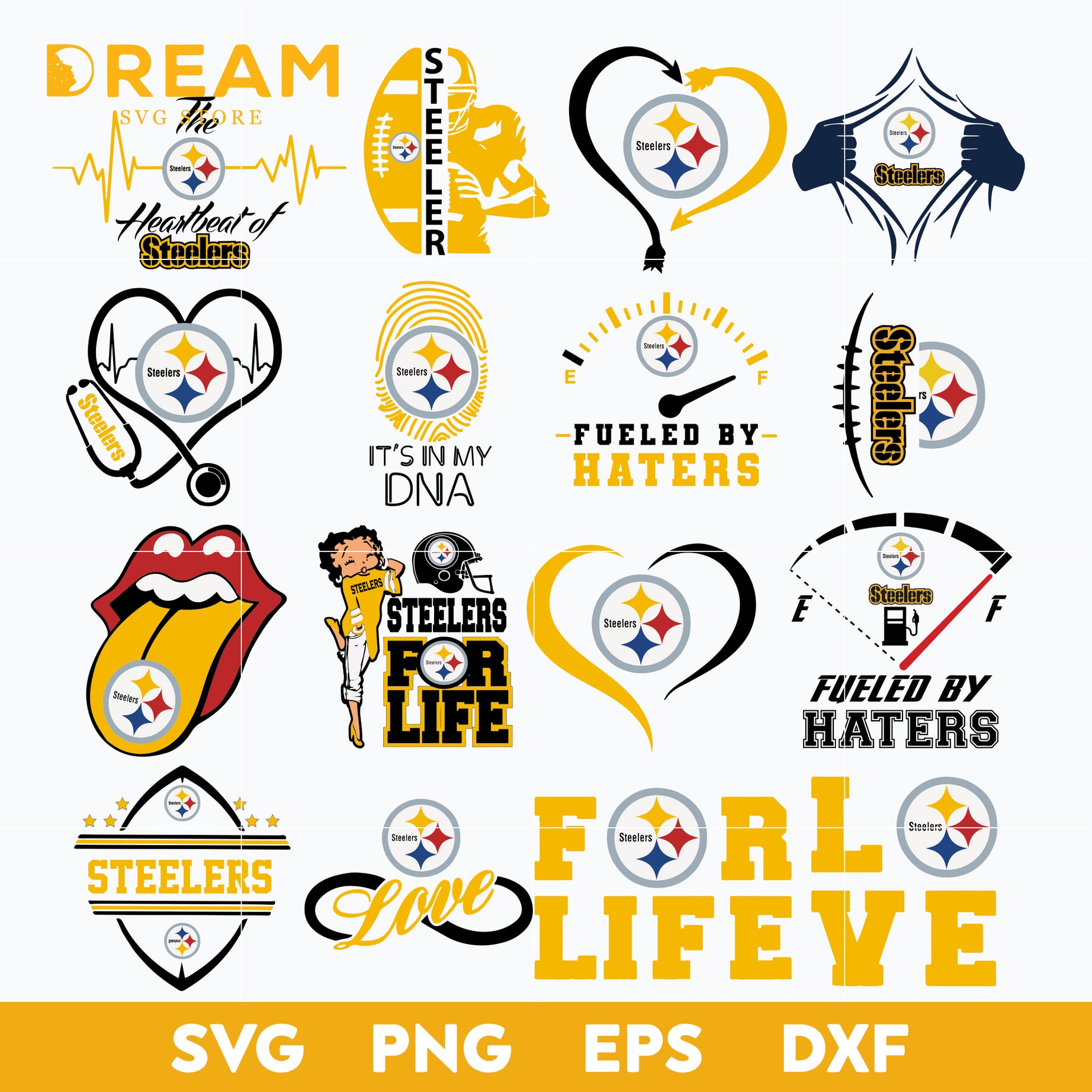 Pittsburgh Steelers Bundle svg, Steelers svg, Nfl svg, png, dxf, eps digital file NFL17122045L