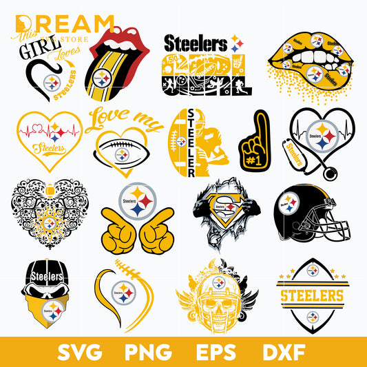 Pittsburgh Steelers Bundle svg, Steelers svg, Nfl svg, png, dxf, eps digital file NFL17122046L