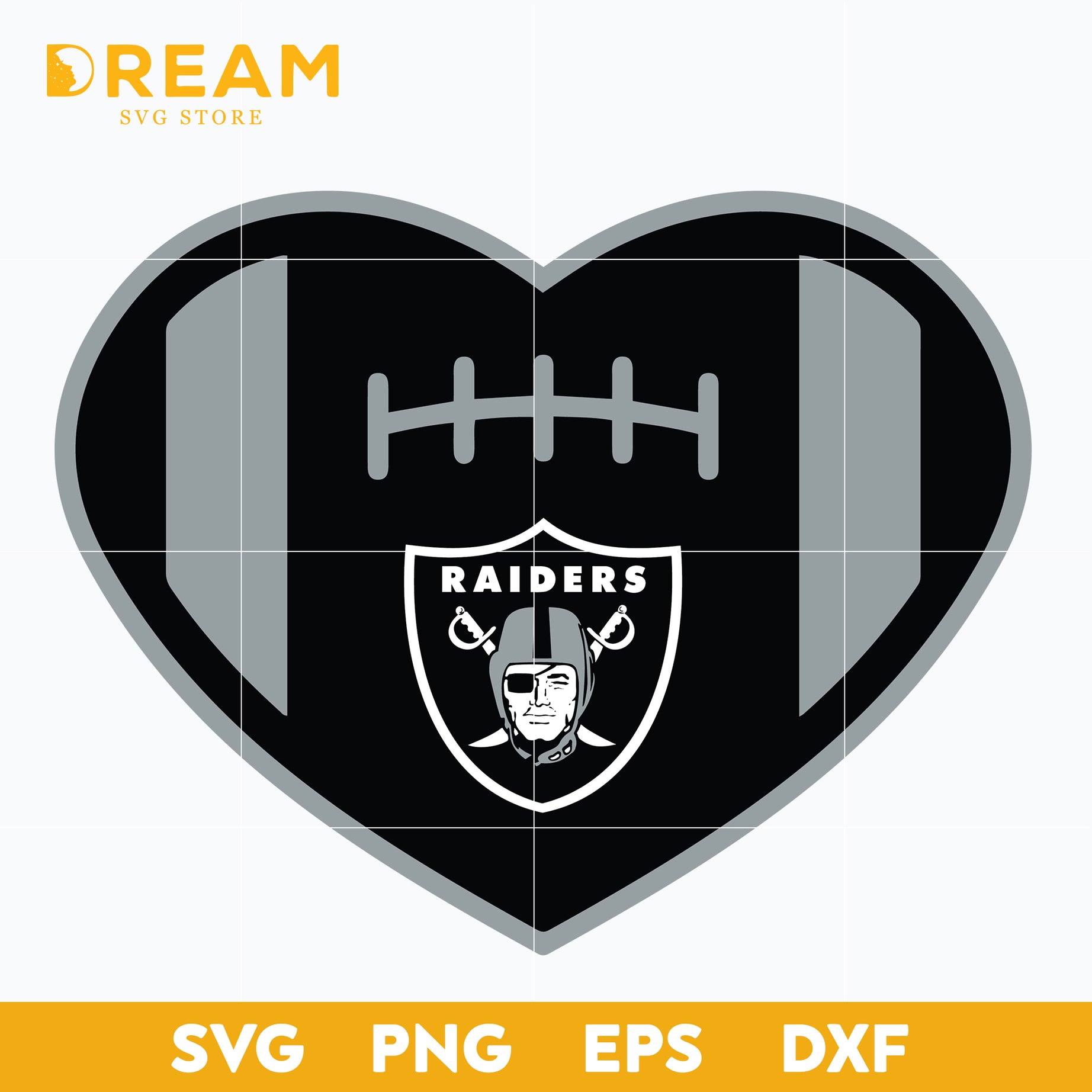 Las Vegas Raiders heart svg, Raiders heart svg, Nfl svg, png, dxf, eps digital file NFL18102010L