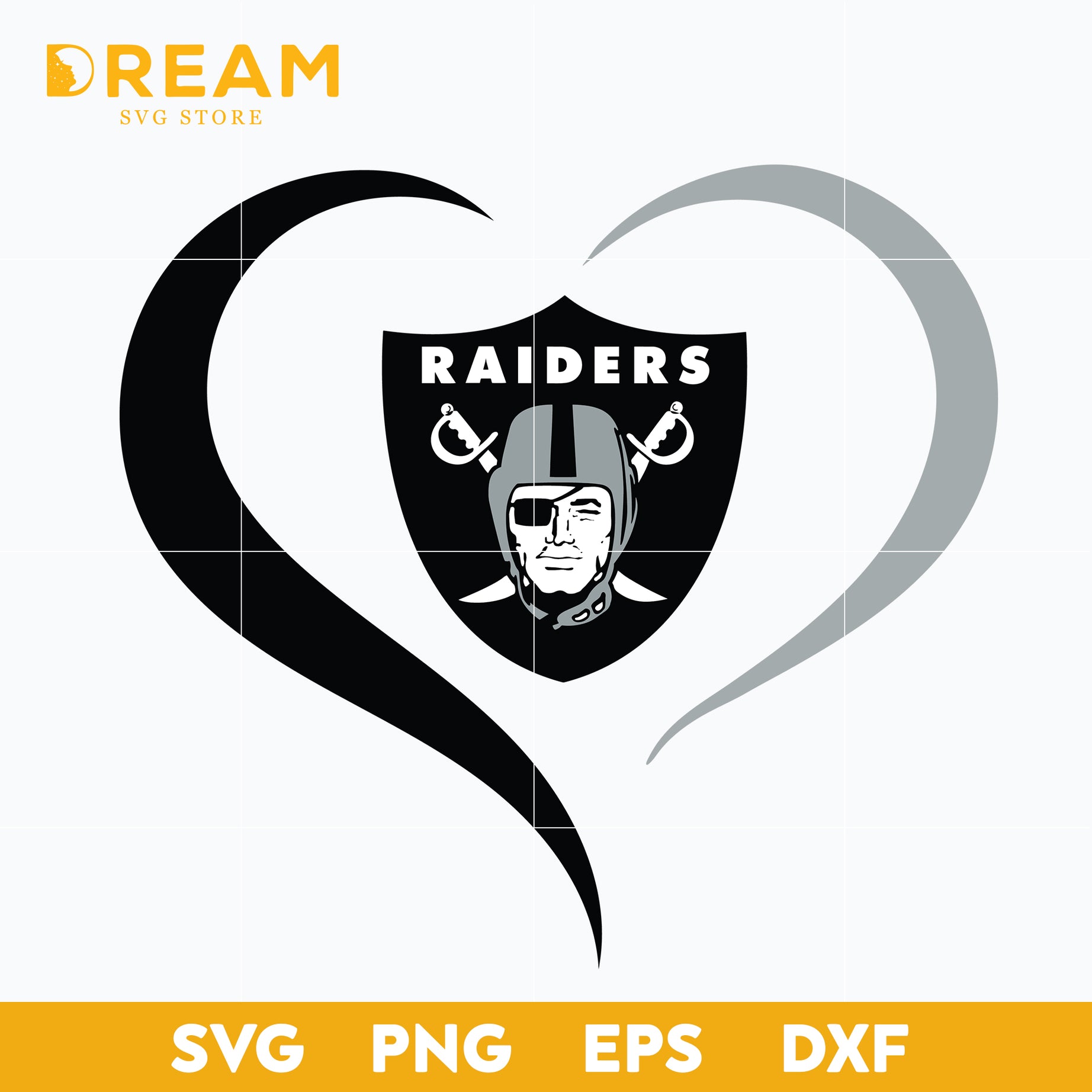 Las Vegas Raiders heart svg, Raiders heart svg, Nfl svg, png, dxf, eps digital file NFL18102017L