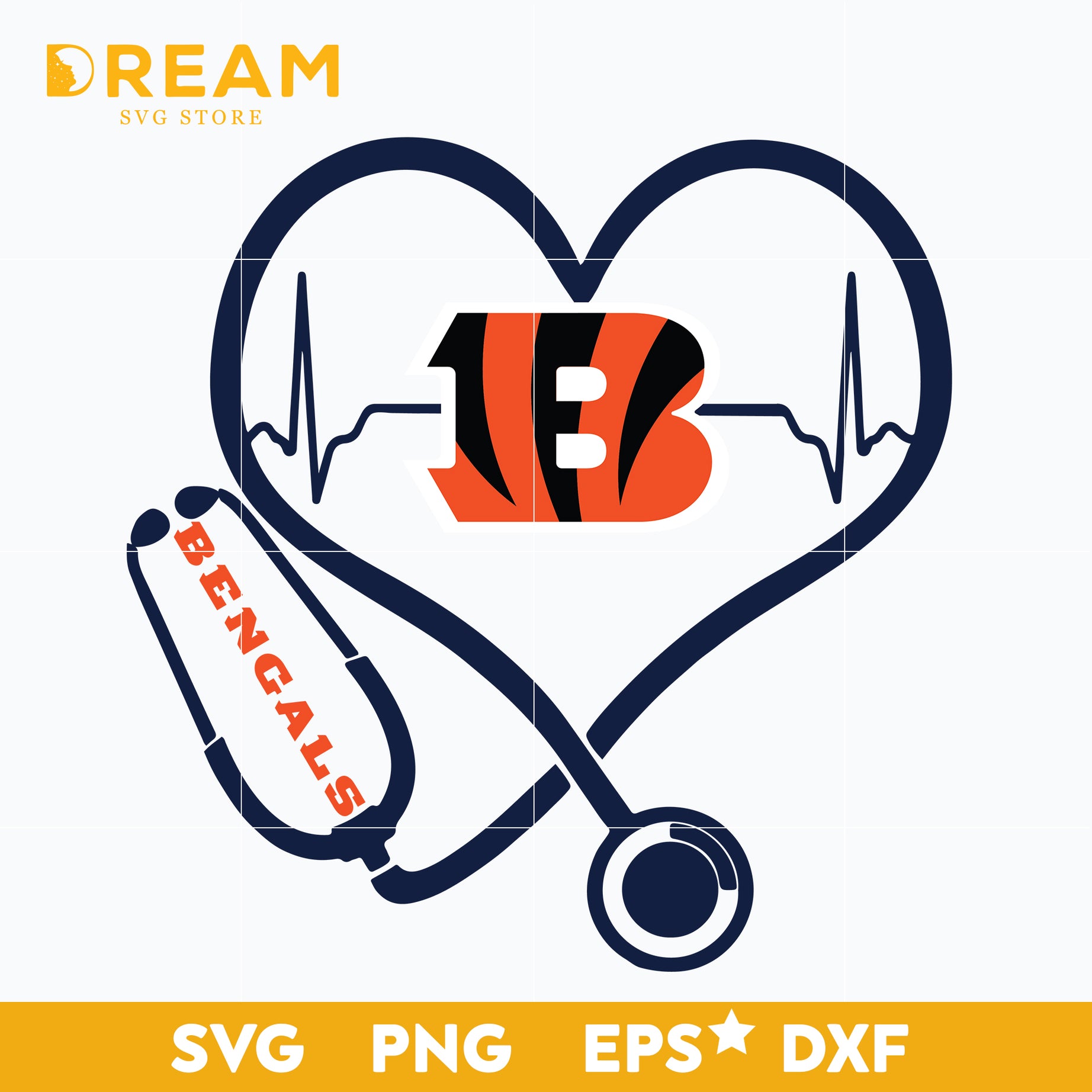 Cincinnati Bengals heart svg, Cincinnati Bengals svg, Bengals svg, Sport svg, Nfl svg, png, dxf, eps digital file NFL21122060L