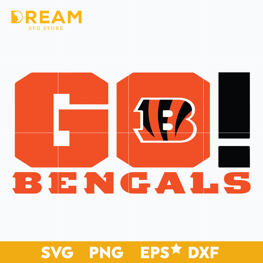 Cincinnati Bengals Go Bengals svg, Cincinnati Bengals svg, Bengals svg, Sport svg, Nfl svg, png, dxf, eps digital file NFL21122066L