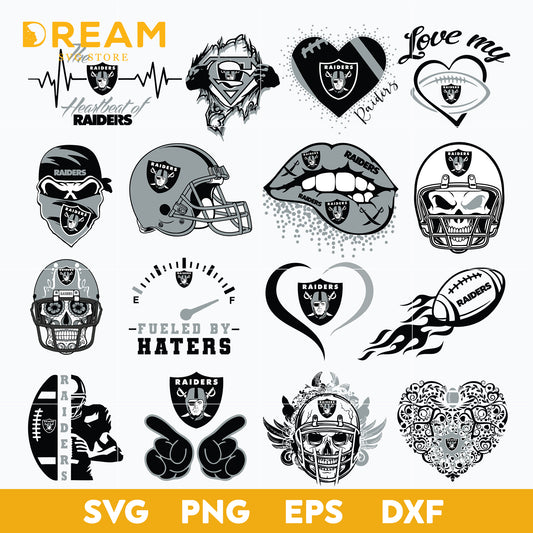 Las Vegas Raiders bundle svg, Raiders bundle svg, Nfl svg, png, dxf, eps digital file NFL18102041L
