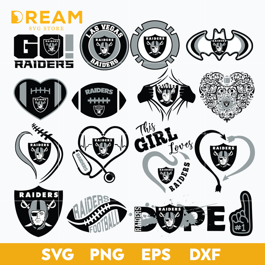 Las Vegas Raiders bundle svg, Raiders bundle svg, Nfl svg, png, dxf, eps digital file NFL18102042L