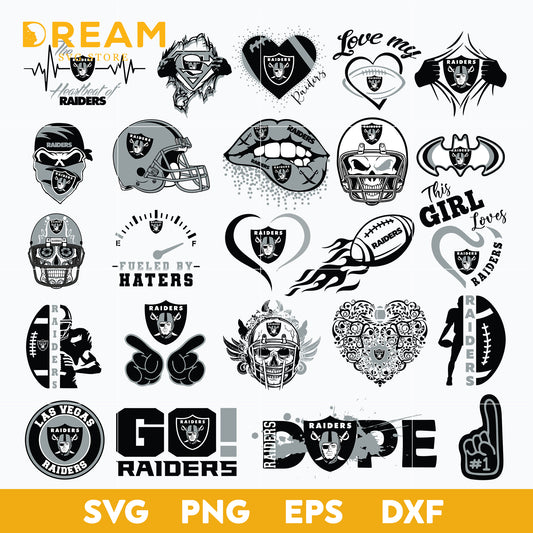 Las Vegas Raiders bundle svg, Raiders bundle svg, Nfl svg, png, dxf, eps digital file NFL18102044L