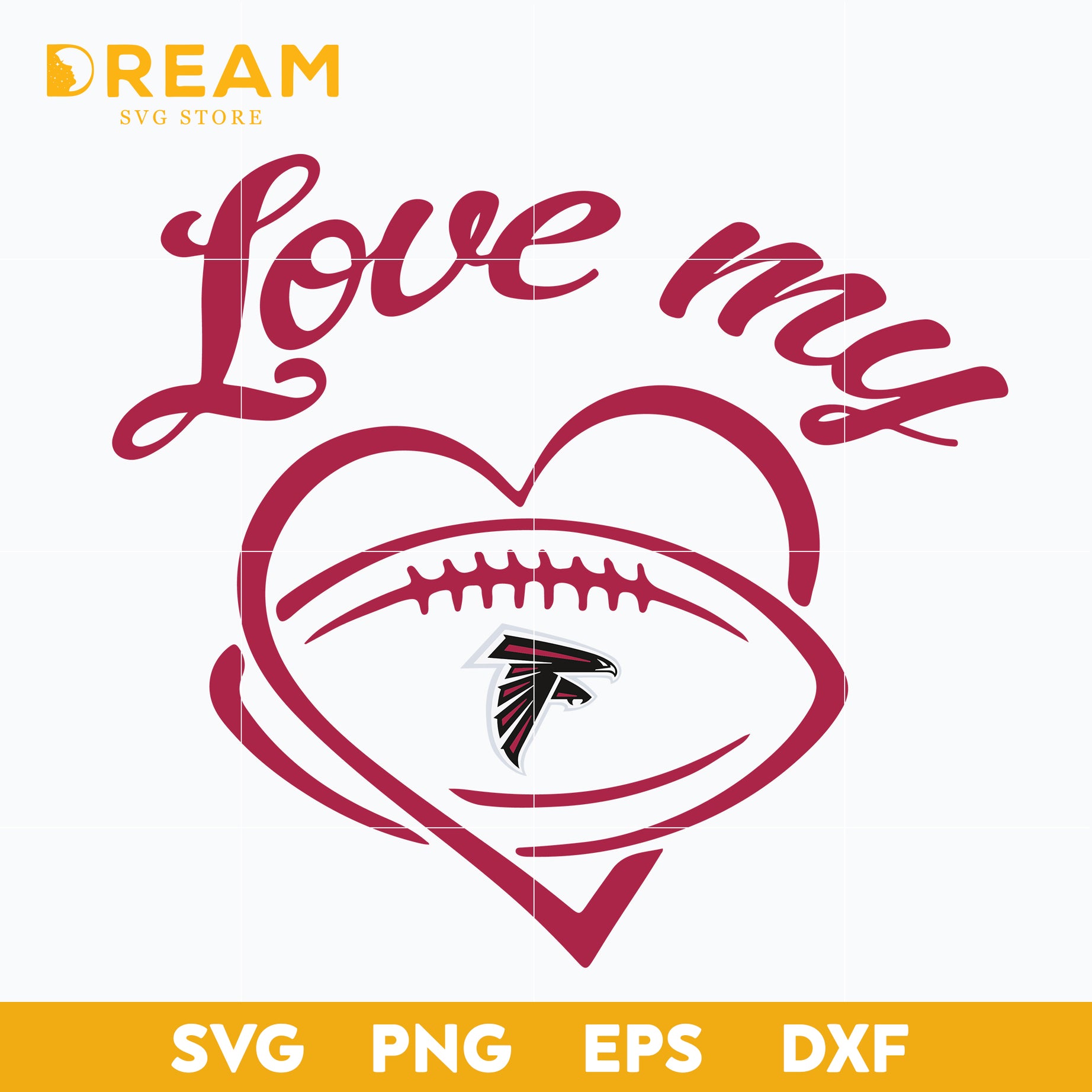 Love My Atlanta Falcons Heart svg, Falcons svg, Sport svg, Nfl svg, png, dxf, eps digital file NFL24122011L