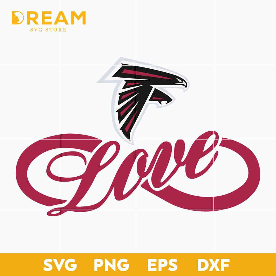 Atlanta Falcons Love svg, Falcons svg, Sport svg, Nfl svg, png, dxf, eps digital file NFL24122012L