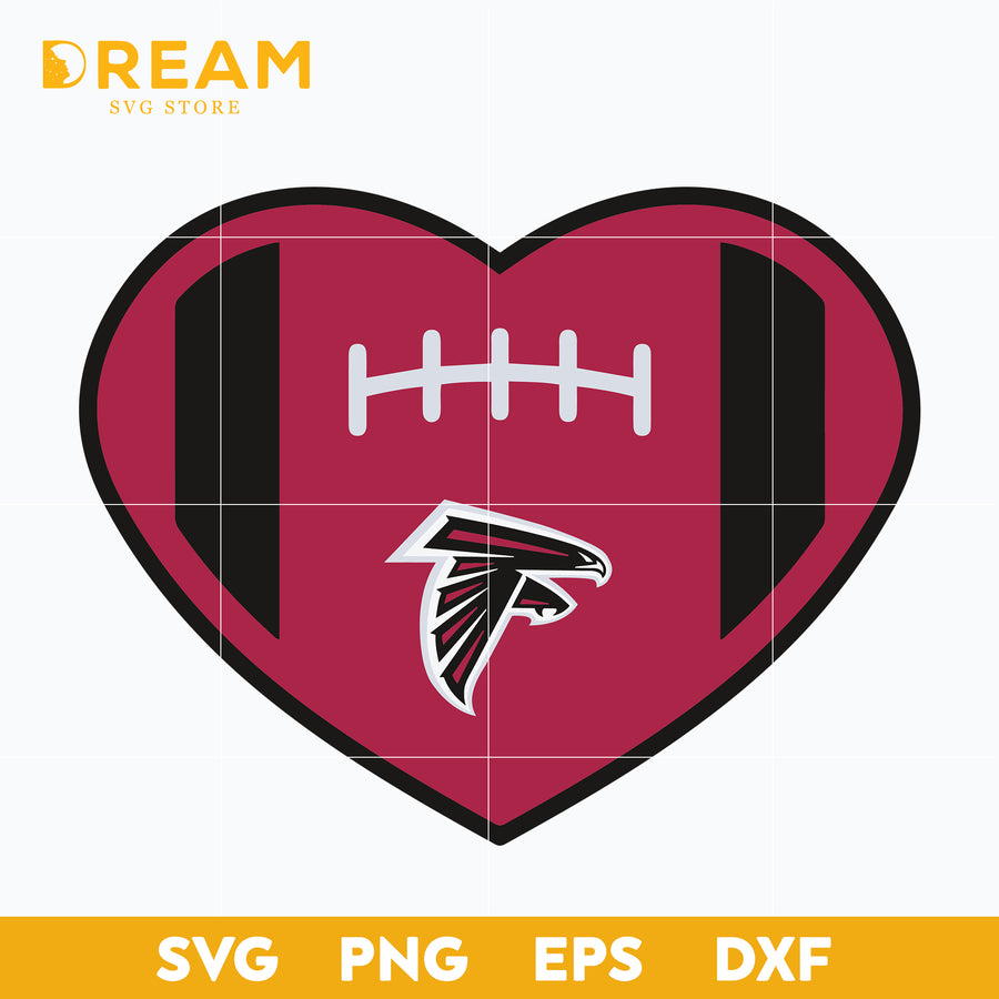 Atlanta Falcons Heart svg, Falcons svg, Sport svg, Nfl svg, png, dxf, eps digital file NFL24122015L