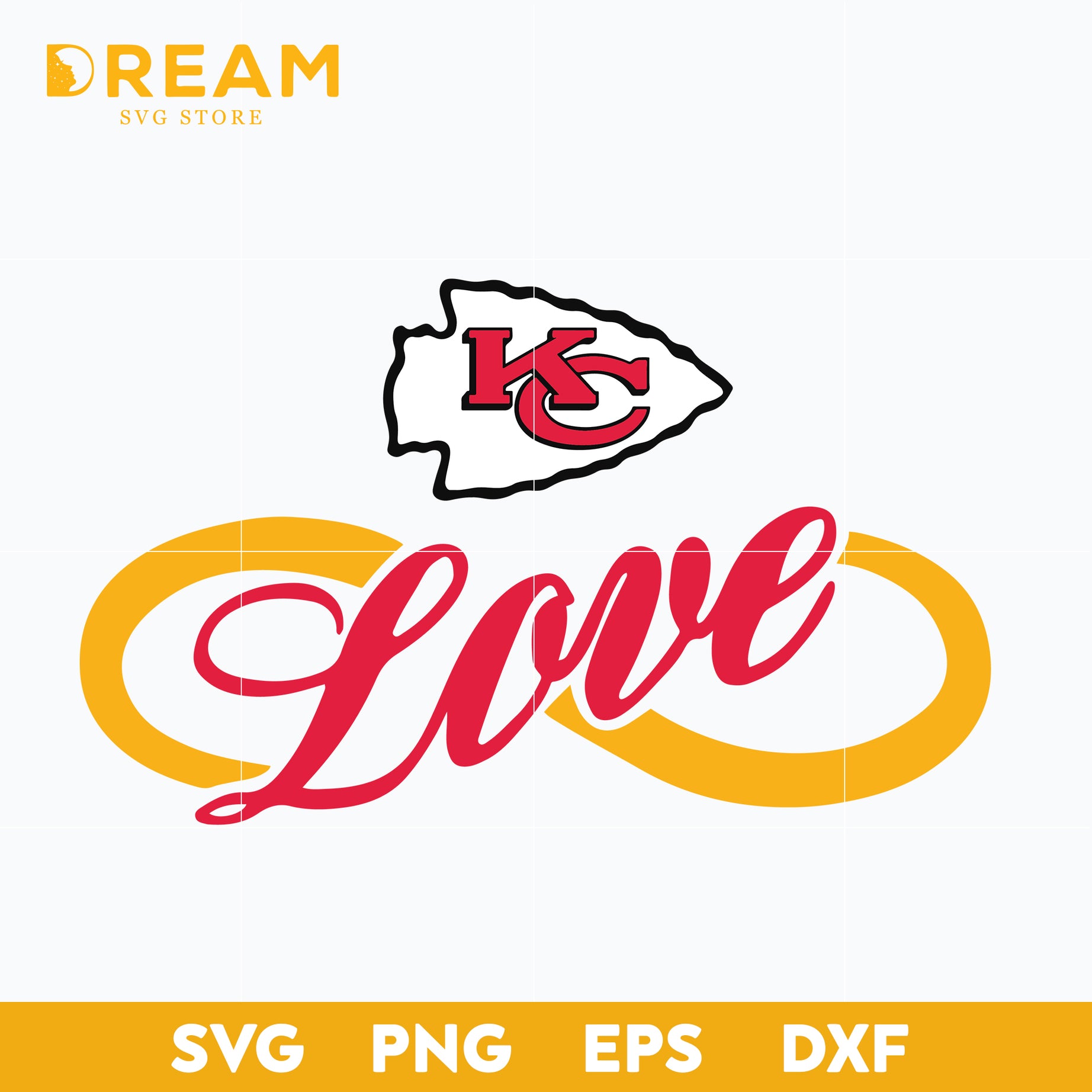 Love Kansas City Chiefs svg, Chiefs svg, Nfl svg, png, dxf, eps digital file NFL21102030L