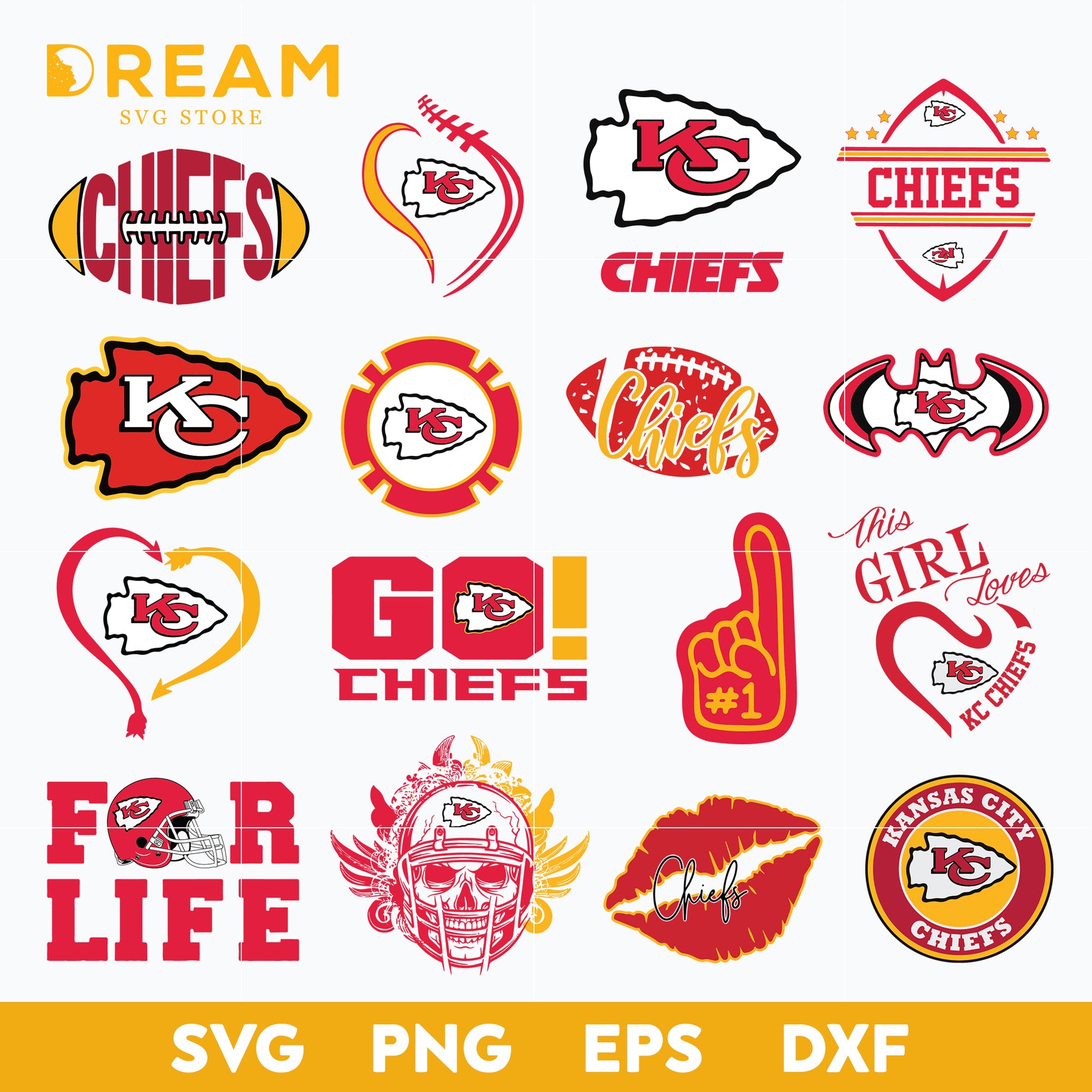 Kansas City Chiefs bundle svg, Chiefs bundle svg, Nfl svg, png, dxf, eps digital file NFL21102046L