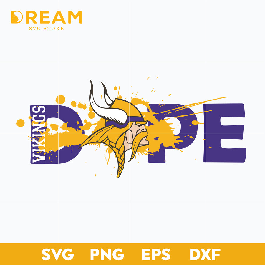 Dope Minnesota Vikings svg, Vikings svg, Nfl svg, png, dxf, eps digital file NFL23102034L