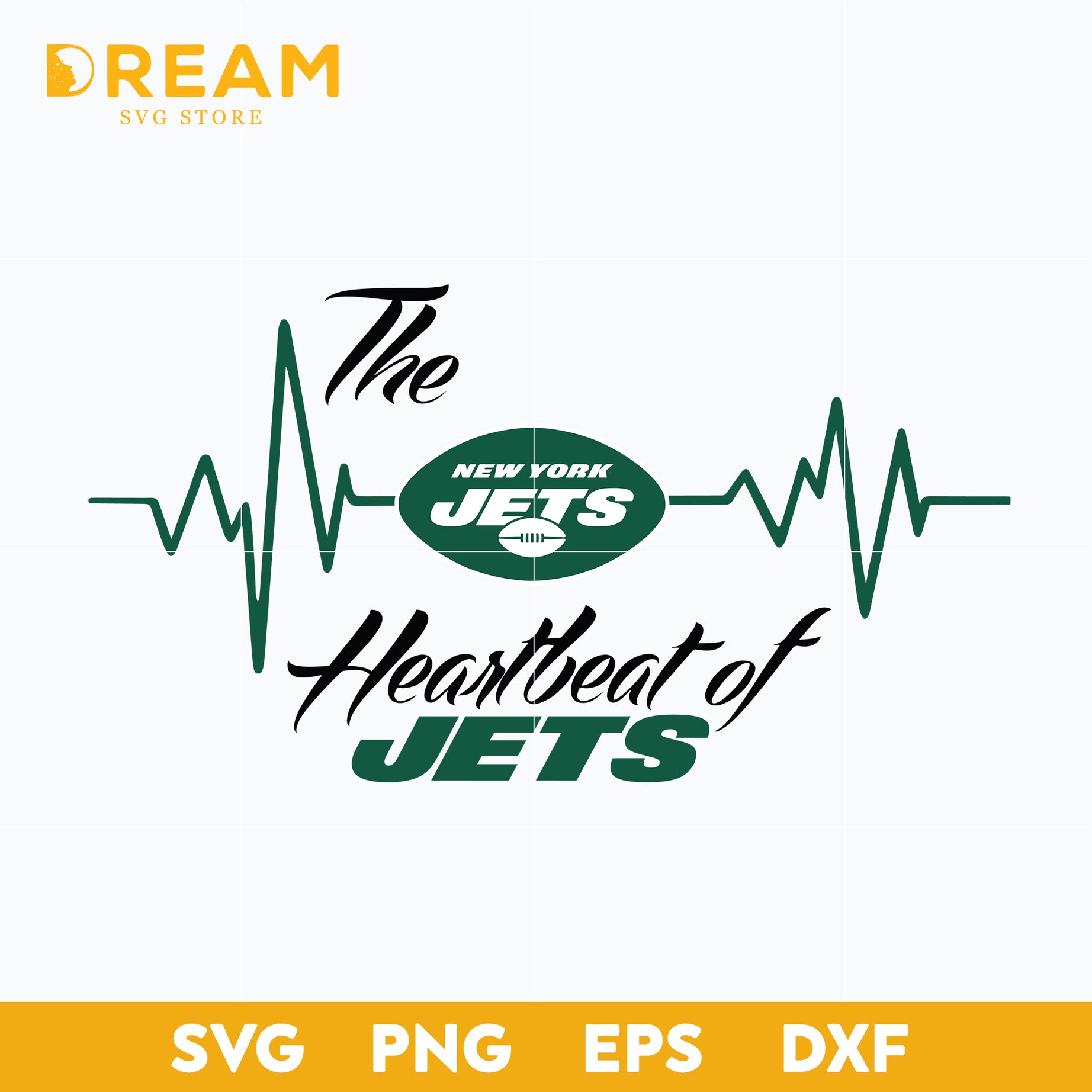 The heartbeat of jets svg, New York Jets svg, Jets svg, Nfl svg, png, dxf, eps digital file NFL24102018L