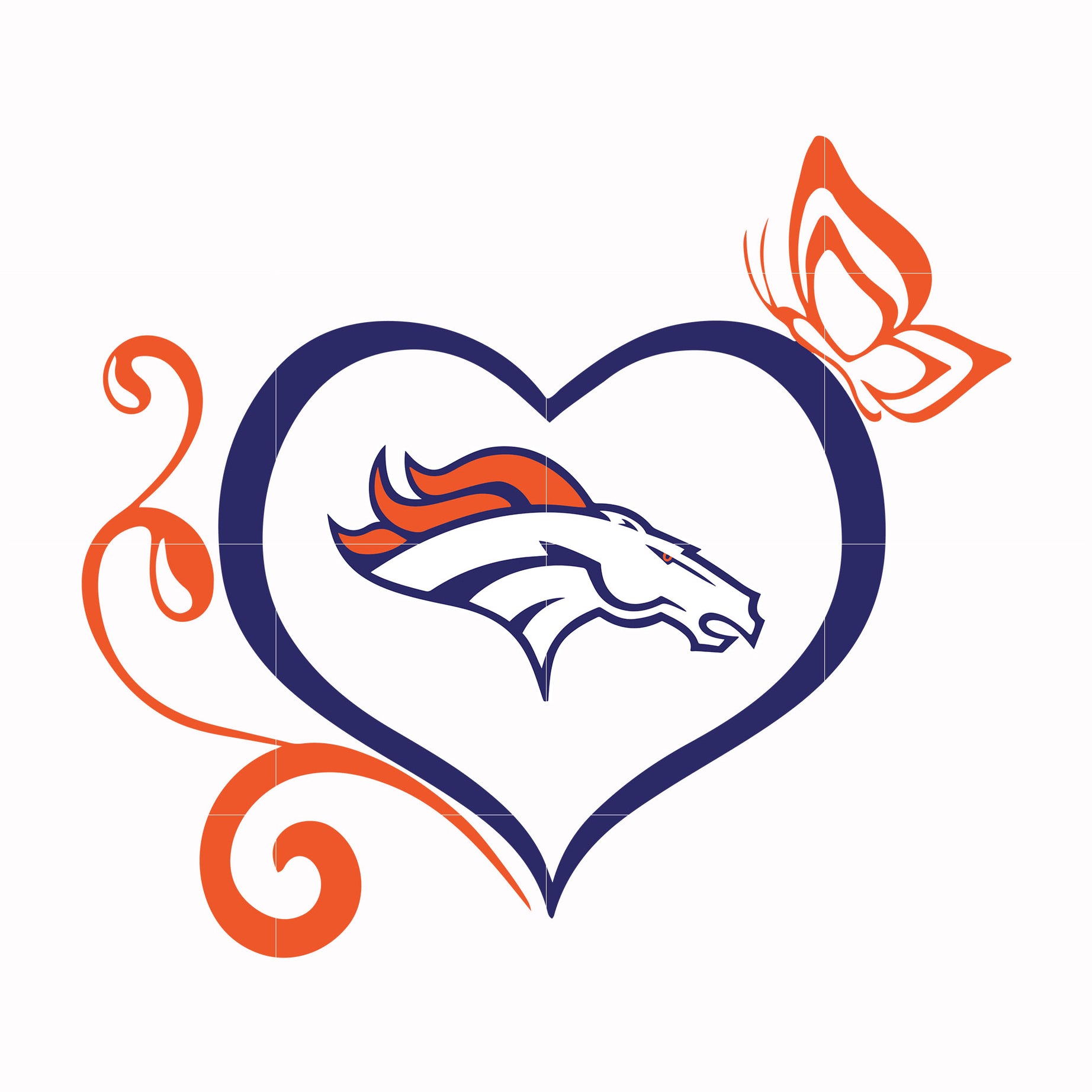 Denver Broncos Heart svg, Sport svg, Nfl svg, png, dxf, eps digital file NFL2012206L