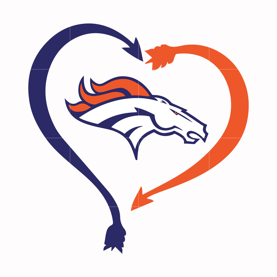 Denver Broncos Heart svg, Sport svg, Nfl svg, png, dxf, eps digital file NFL2012208L