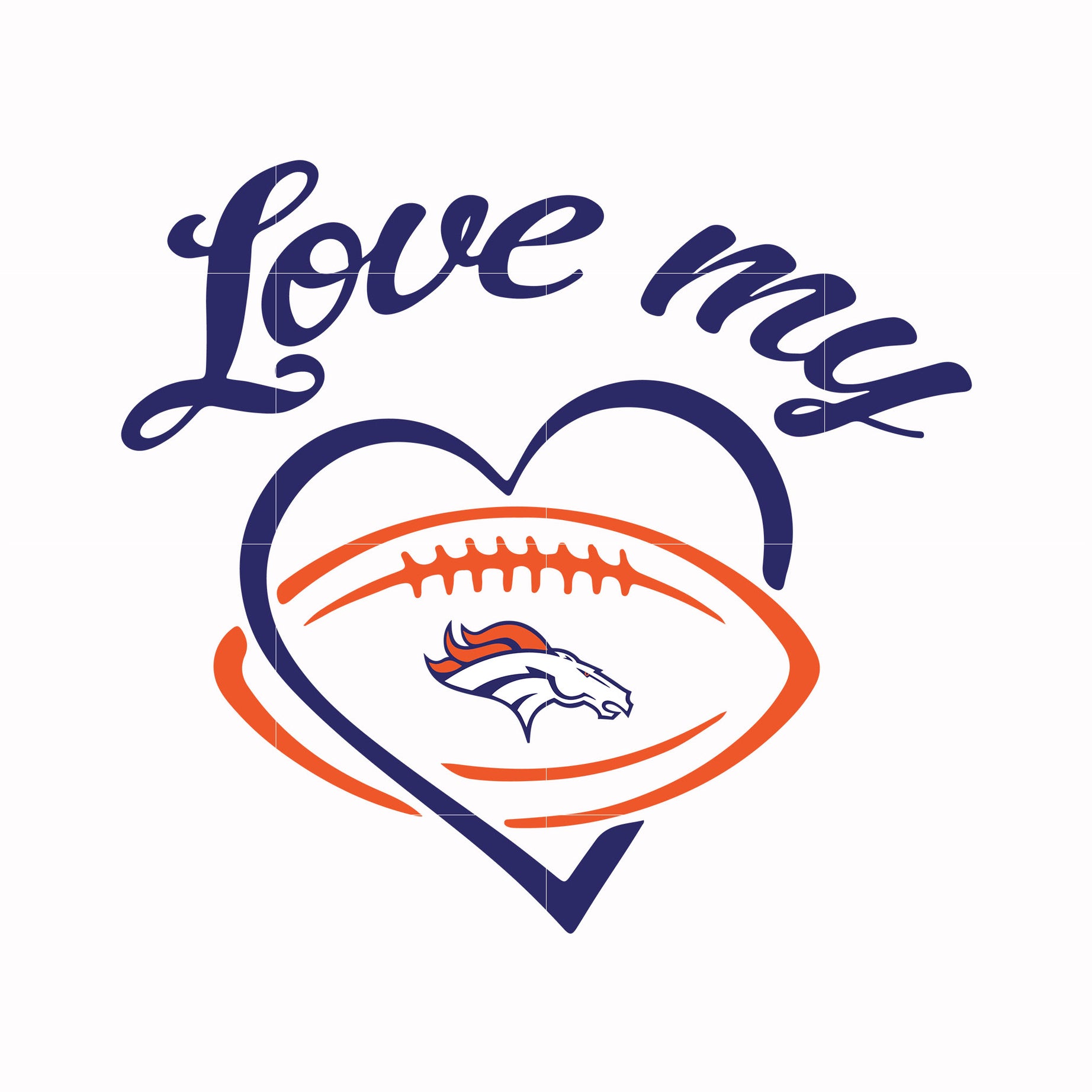 Denver Broncos Love My svg, Sport svg, Nfl svg, png, dxf, eps digital file NFL20122011L