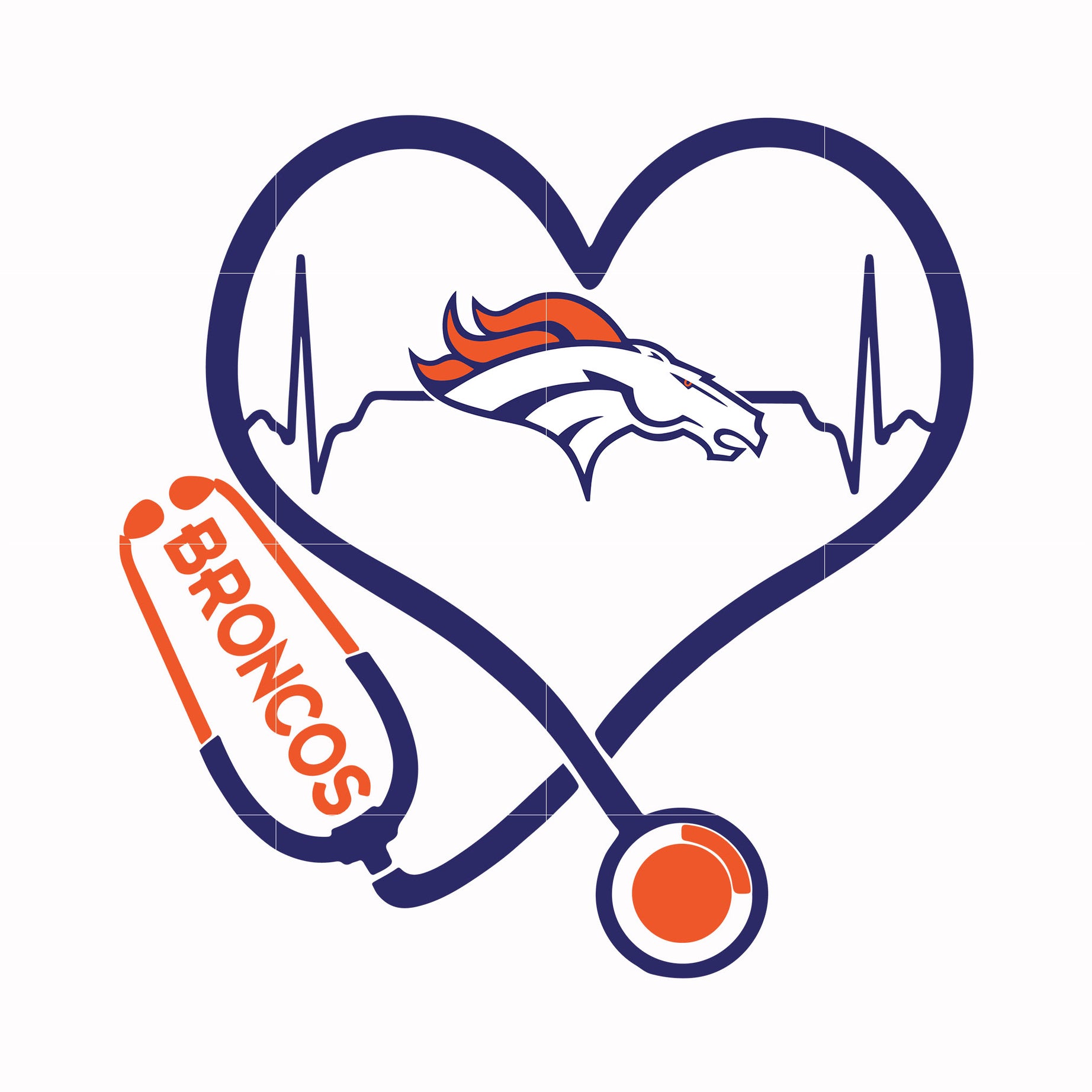 Denver Broncos Heart svg, Sport svg, Nfl svg, png, dxf, eps digital file NFL20122012L