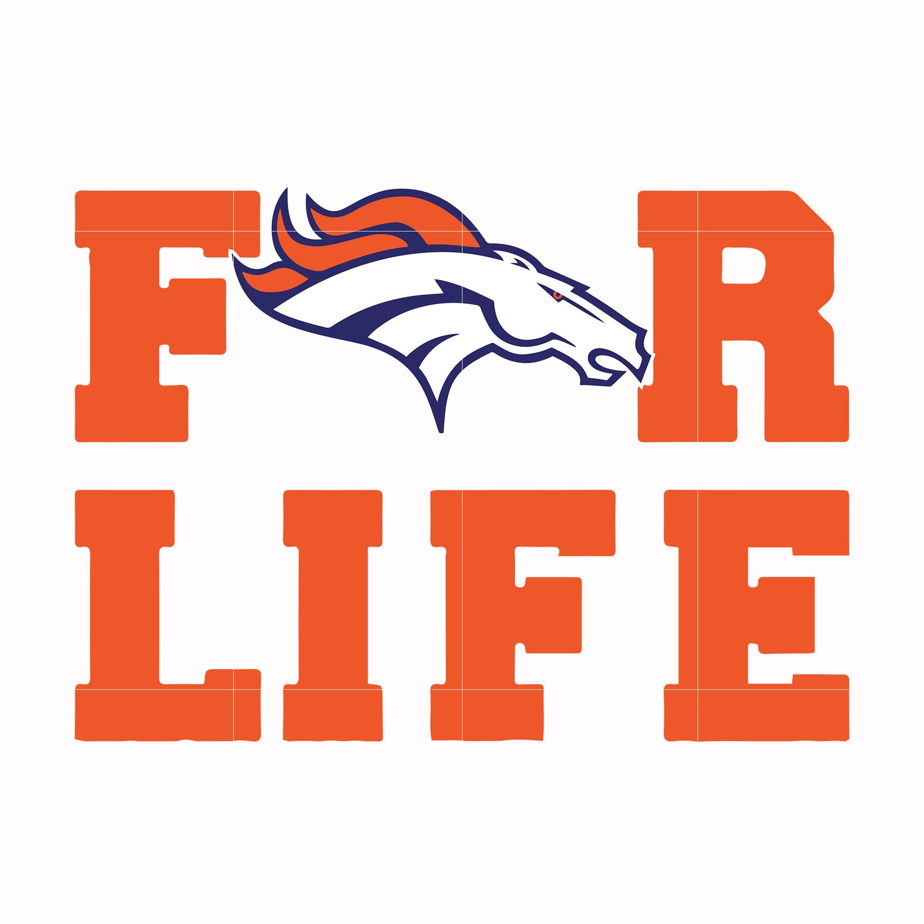 Denver Broncos For Life svg, Sport svg, Nfl svg, png, dxf, eps digital file NFL20122036L