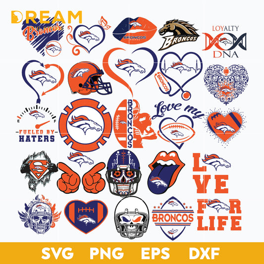 Denver Broncos Bundle svg, Sport svg, Nfl svg, png, dxf, eps digital file NFL20122037L