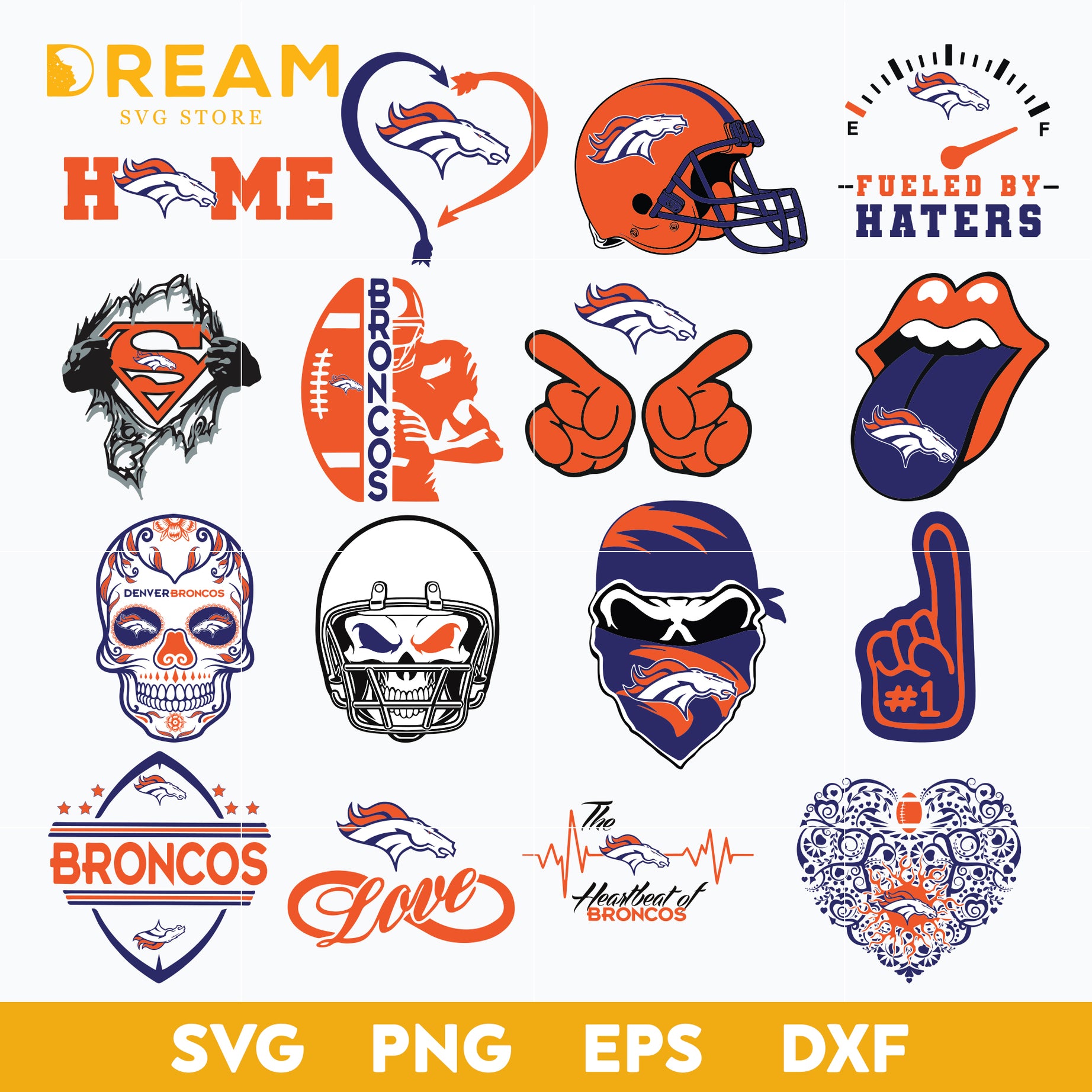 Denver Broncos Bundle svg, Sport svg, Nfl svg, png, dxf, eps digital file NFL20122038L