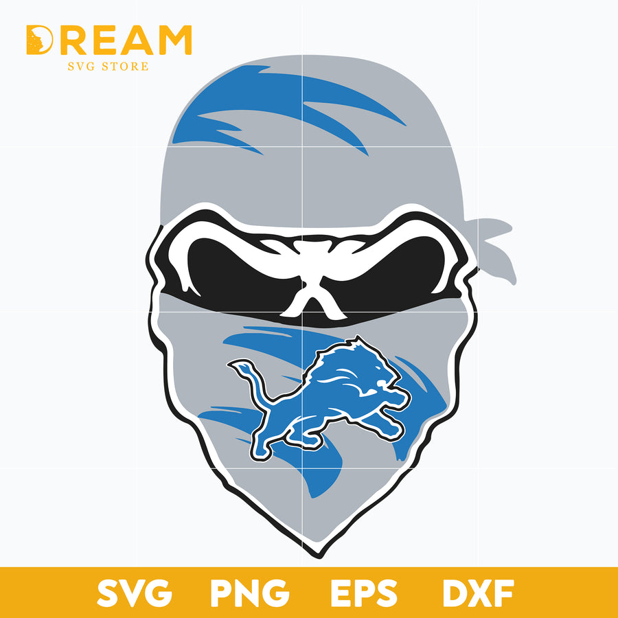 Detroit Lions skull svg, Lions svg, Sport svg, Nfl svg, png, dxf, eps digital file NFL211220110L