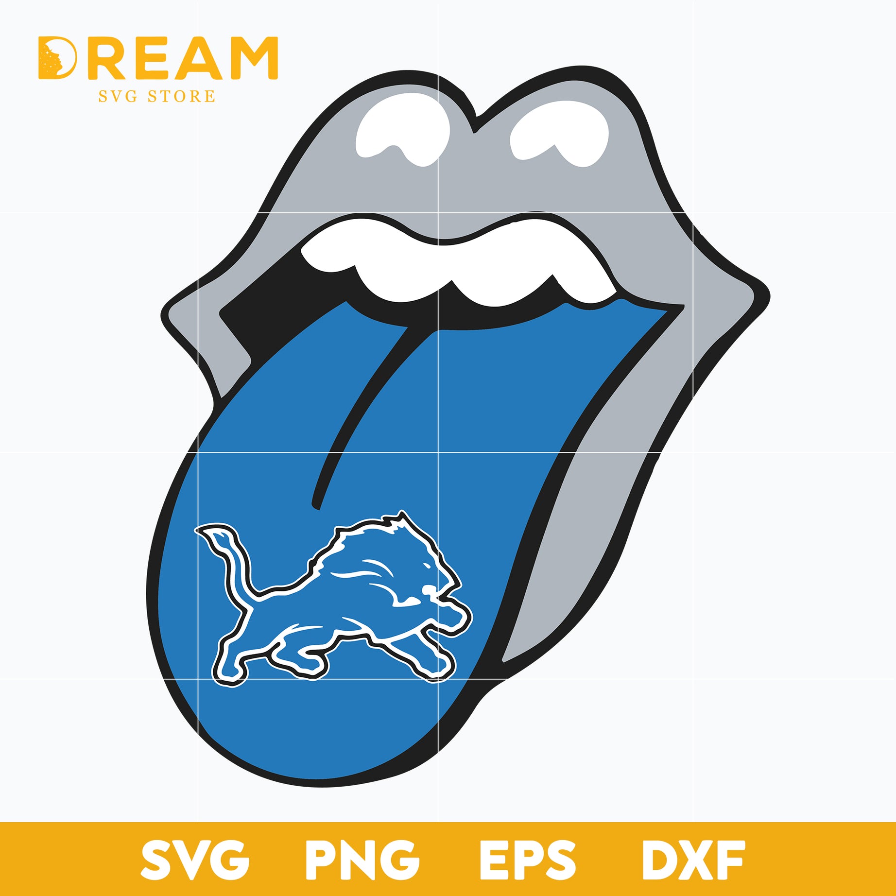 Detroit Lions lip svg, Lions svg, Sport svg, Nfl svg, png, dxf, eps digital file NFL211220113L
