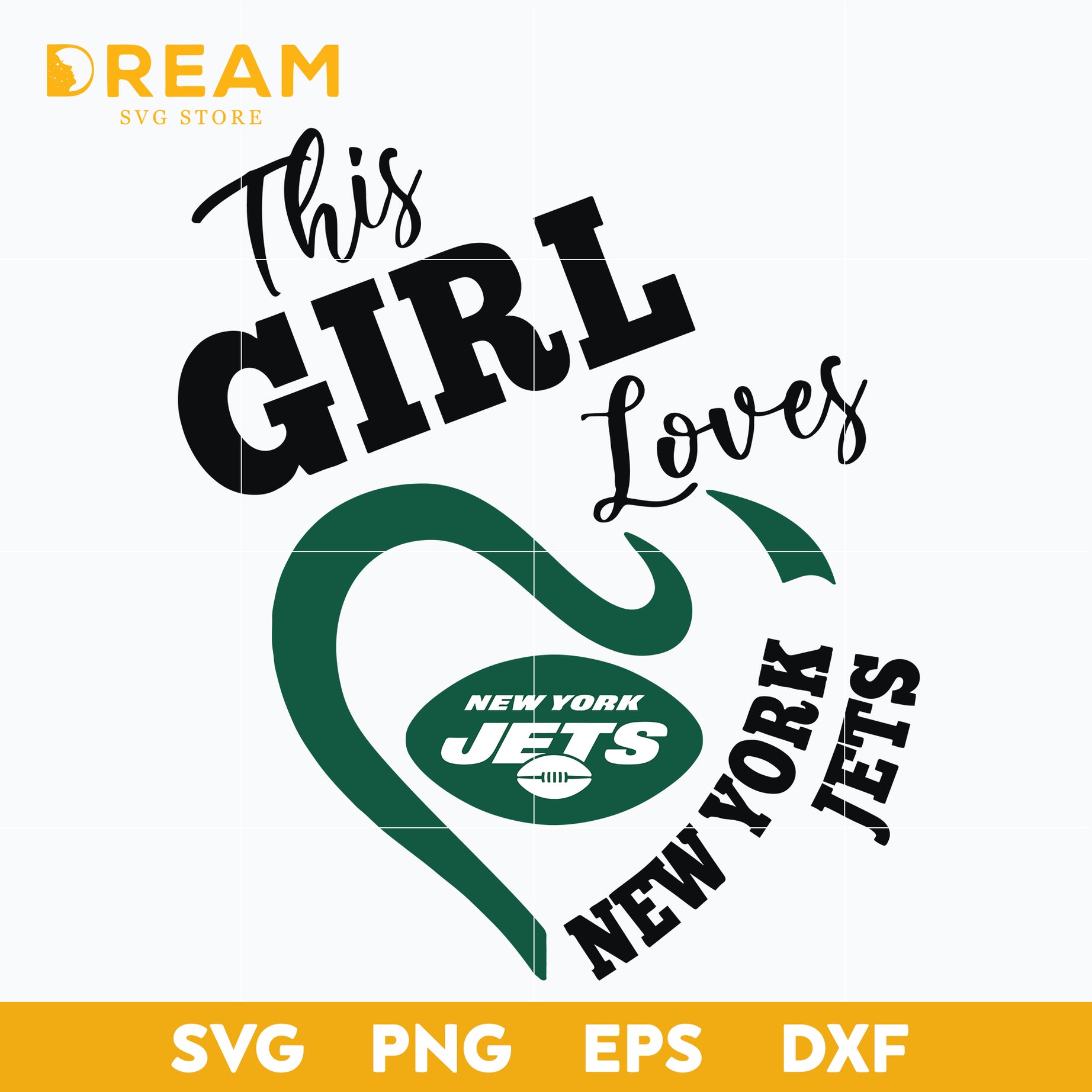 This girl loves new york jets svg, New York Jets heart svg, Jets heart svg, Nfl svg, png, dxf, eps digital file NFL24102032L