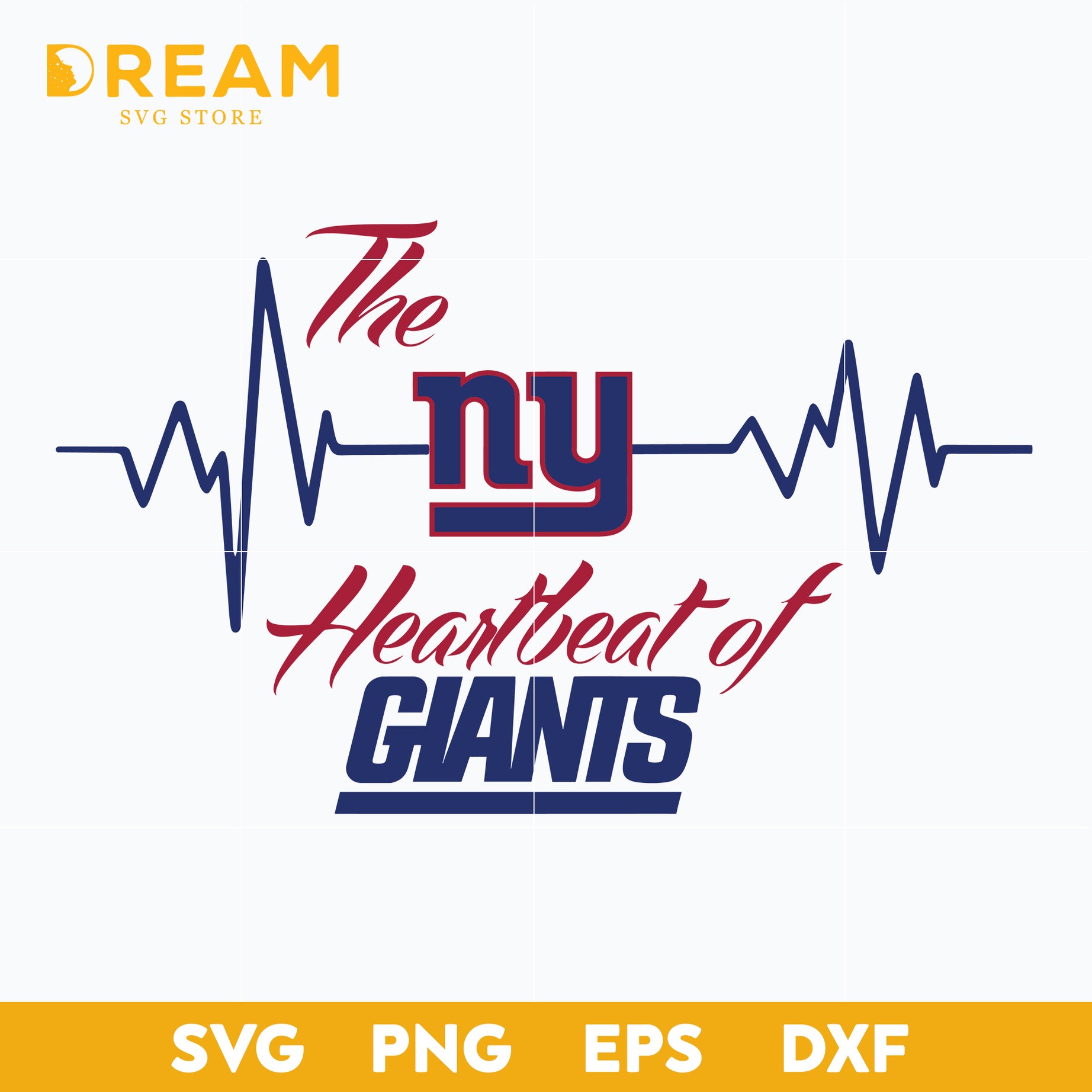 The heartbeat of giants svg, New York Giants svg, Giants svg, Nfl svg, png, dxf, eps digital file NFL2510201L