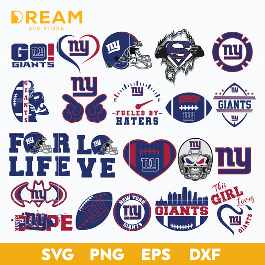 New York Giants bundle svg, Giants bundle svg, Nfl svg, png, dxf, eps digital file NFL25102037L