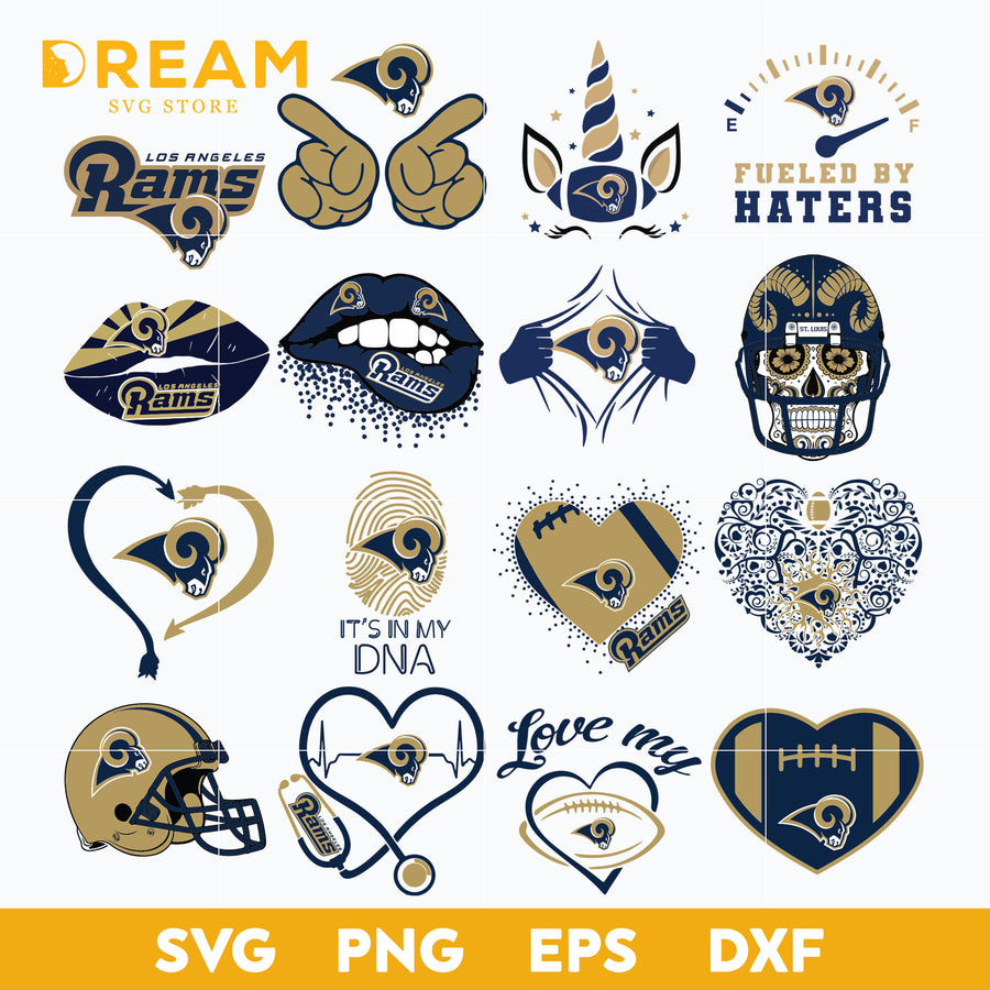Los Angeles Rams Bundle svg, Rams Bundle svg, Sport svg, Nfl svg, png, dxf, eps digital file NFL2512202L
